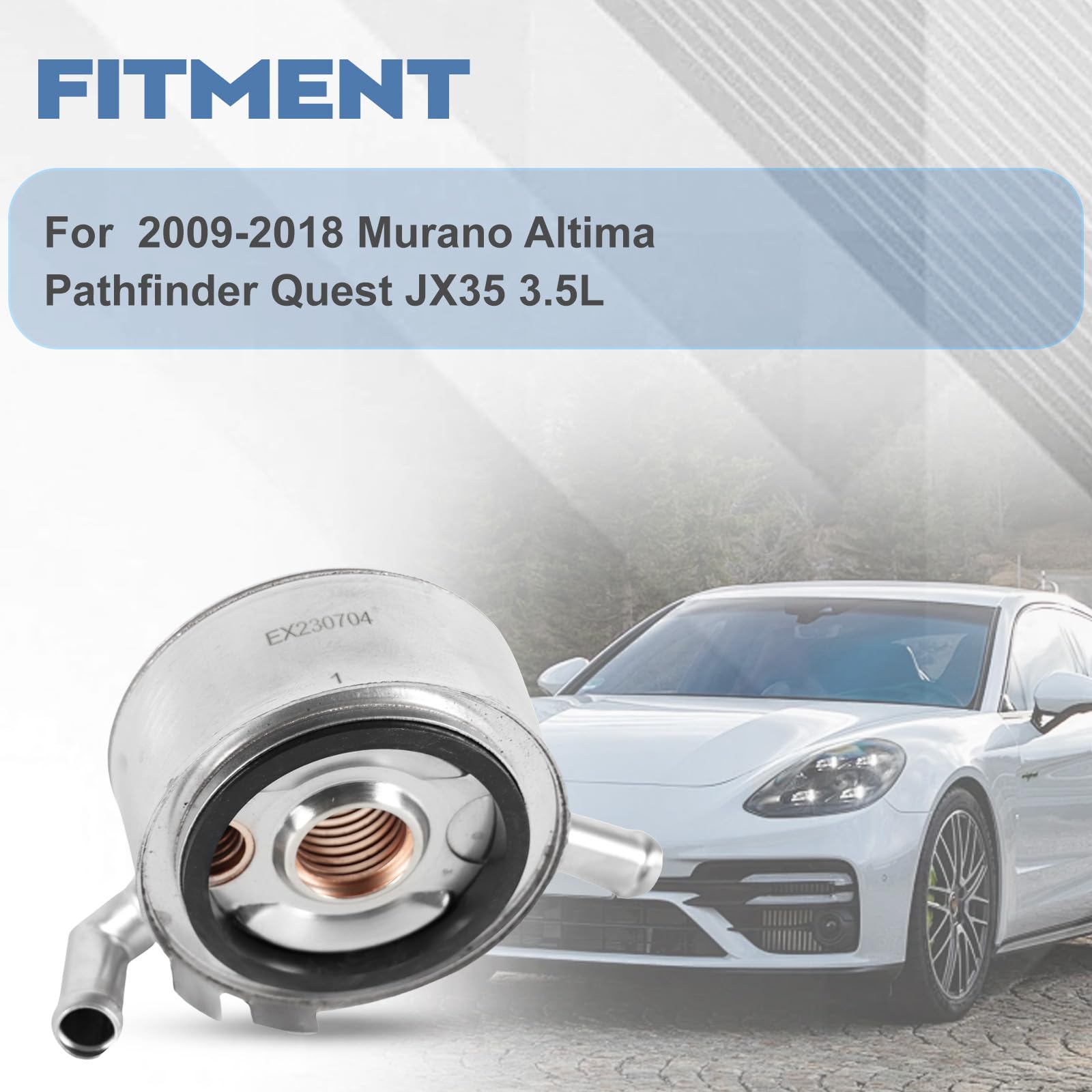 21305-JA10B Engine Oil Cooler for 2009-2018 Nissan Murano Altima Pathfinder Quest JX35 3.5L - High Performance Cooling System for Engine Protection - Perfect for Off-Roading, Towing & High-Temperature Driving Conditions