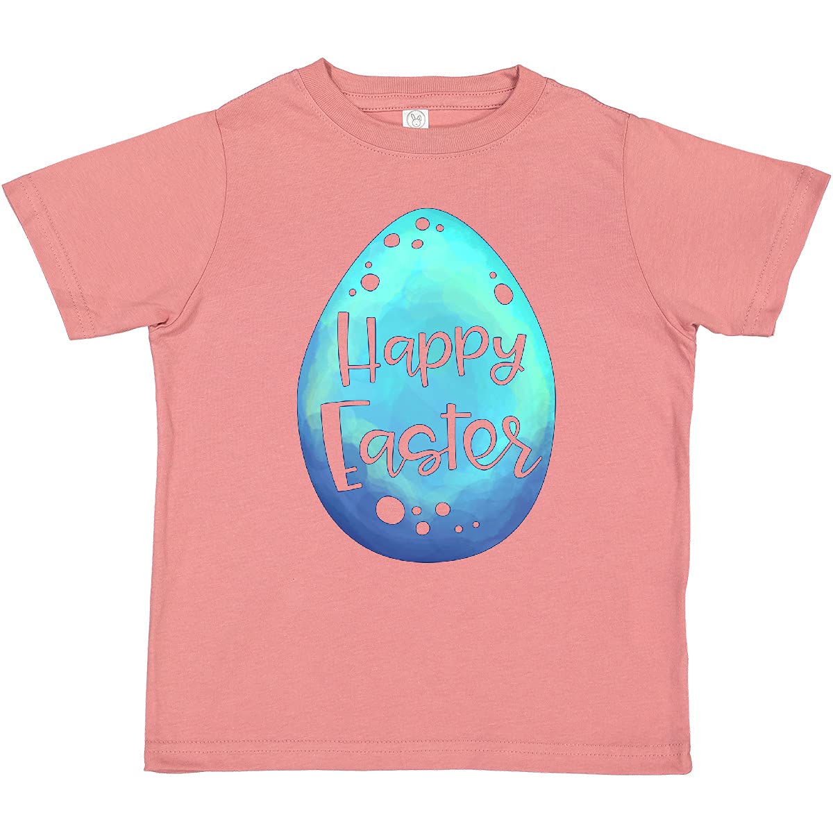 Inktastic Happy Easter Blue Easter Egg Toddler T-Shirt - Cute Easter Outfit for Boys & Girls - Perfect for Easter Egg Hunts, Family Photos & Spring Celebrations