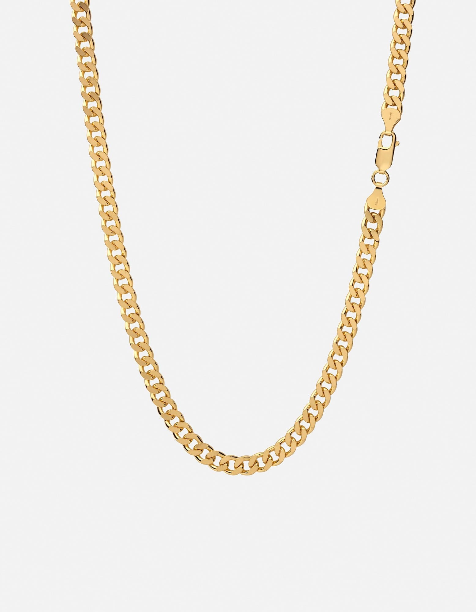 6.5mm Cuban Chain Necklace 14K Gold Vermeil for Men & Women - Elegant Layered Jewelry for Everyday Wear, Date Night & Special Occasions