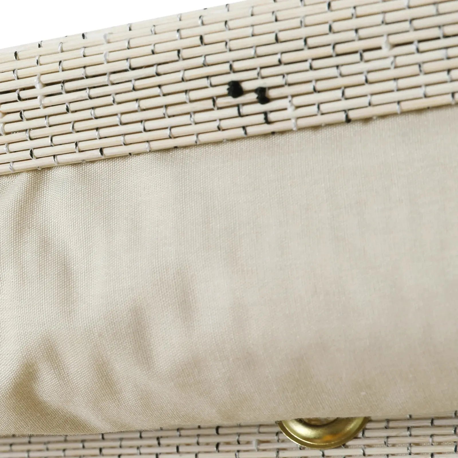 Sybil Bamboo Roman Shade - Winter White Window Treatment | Natural Eco-Friendly Blinds for Living Room, Bedroom & Office