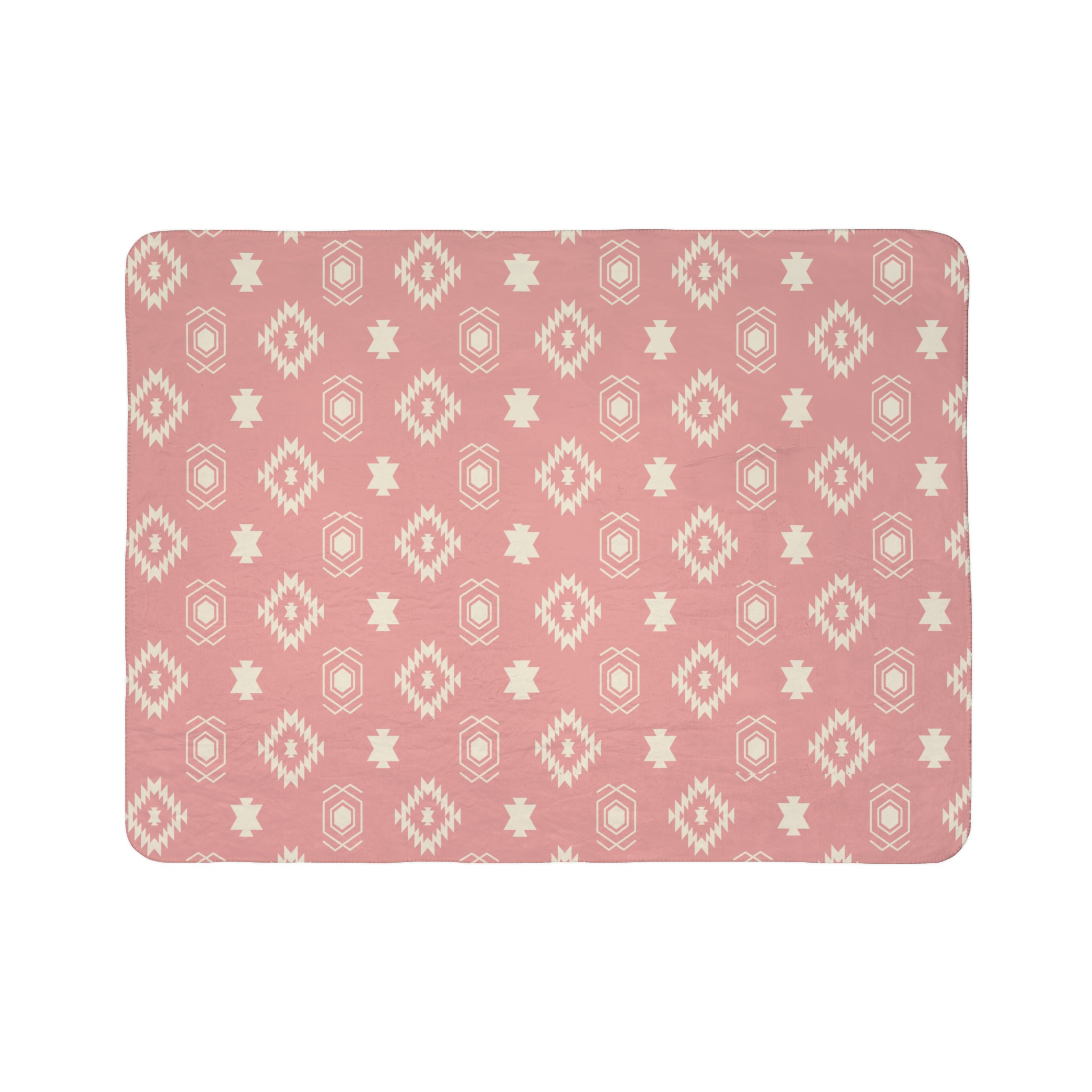 Cozy Sherpa Fleece Blanket - Southwestern Pink Sedona Design, Soft Polyester Throw for Couch, Bed & Sofa - Perfect Gift for Christmas, Birthday & Home Decor