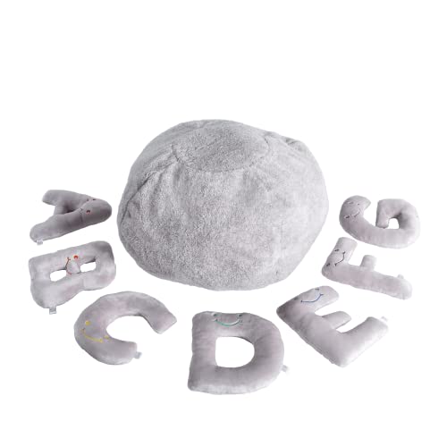 Light Grey Bag - Dove Grey Letters