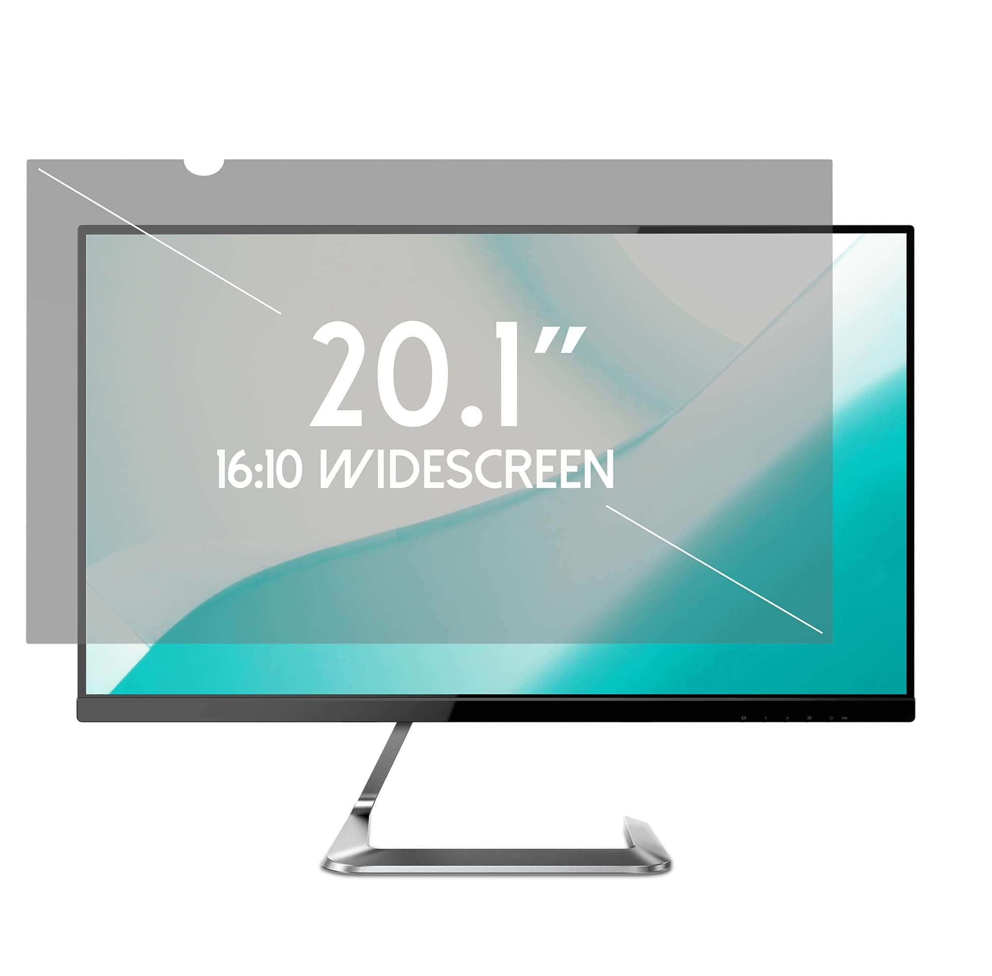 20.1 Inch Anti-Glare Computer Privacy Screen Shield for 16:10 Wide Monitors - Blue Light Blocking, Scratch Resistant UV Filter Screen Protector with Easy Attachment | Perfect for Office, Gaming & Home Use to Reduce Eye Strain & Enhance Privacy