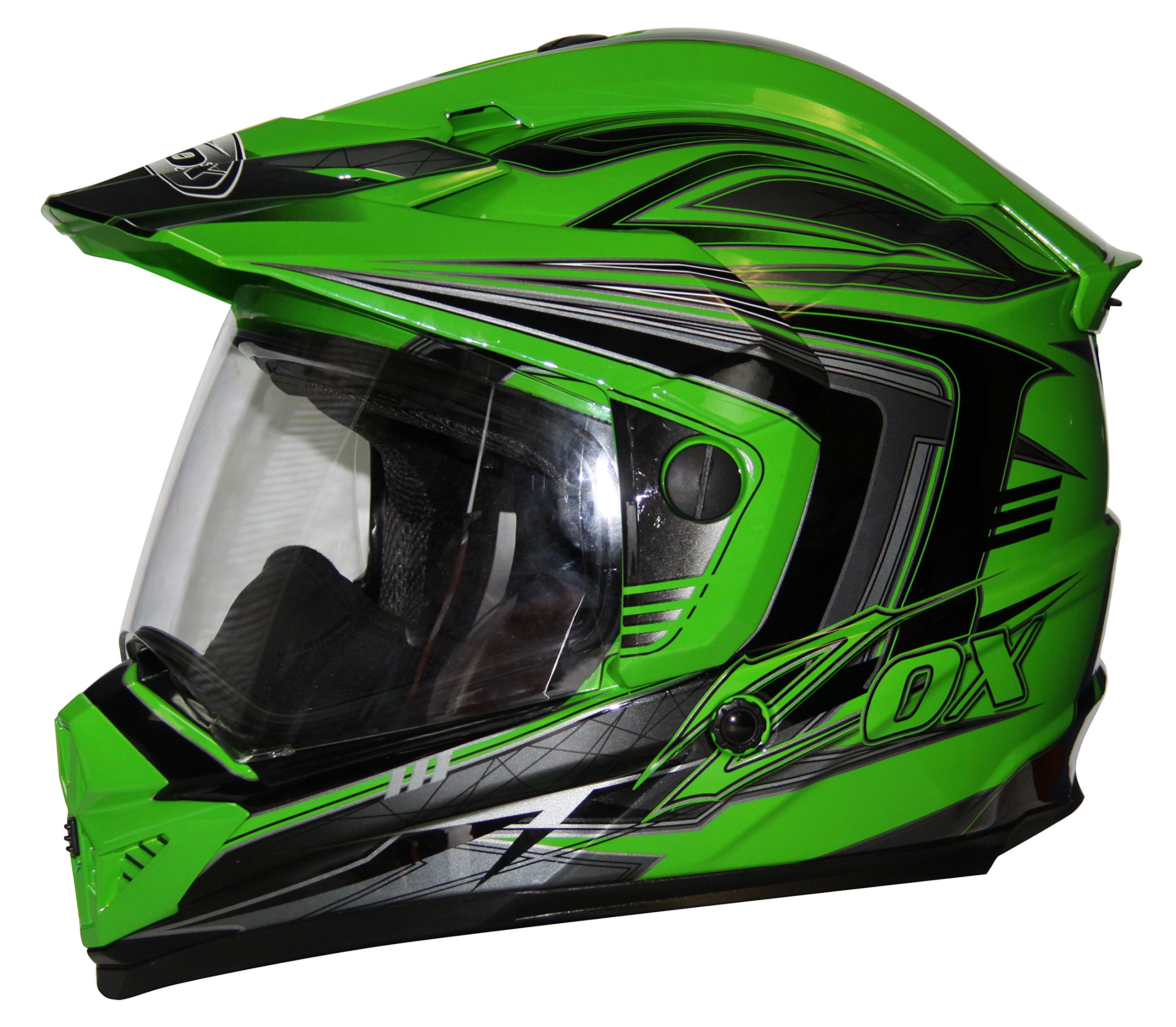 Zox Rush SFX Adventure Helmet - Lightweight Motorcycle Helmet for Men & Women (Green, X-Small) - Perfect for Street Biking, Scooter Riding & Urban Commuting