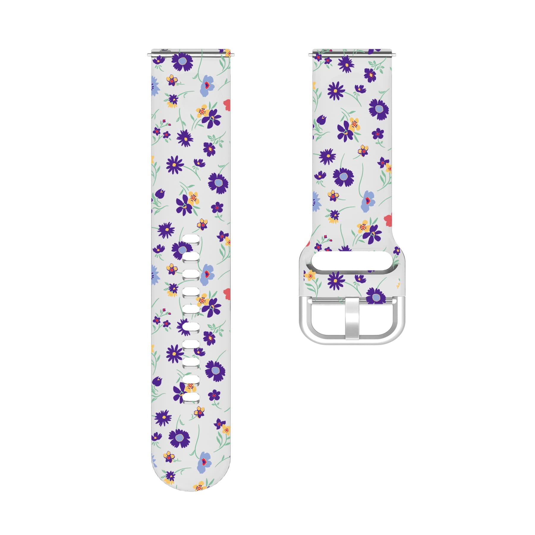 FitTurn Floral Sport Band 22mm - Compatible with Garmin Forerunner 225, Durable Silicone Watch Strap for Women & Men - Perfect for Running, Workouts & Daily Wear