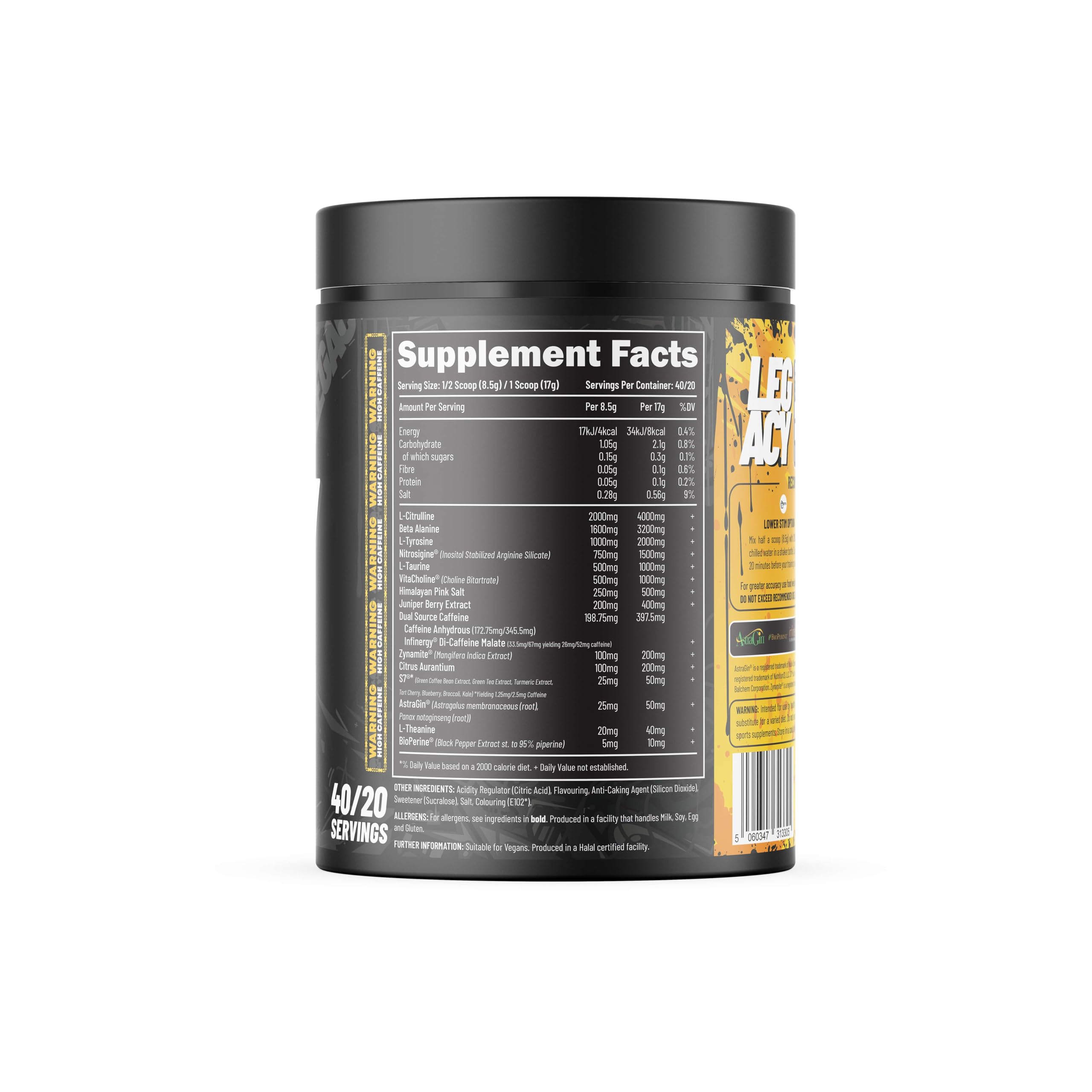 Efectiv Legacy Pre Workout Supplement - 380g Powder for Energy & Focus | Best for Gym, Bodybuilding & Fitness Training