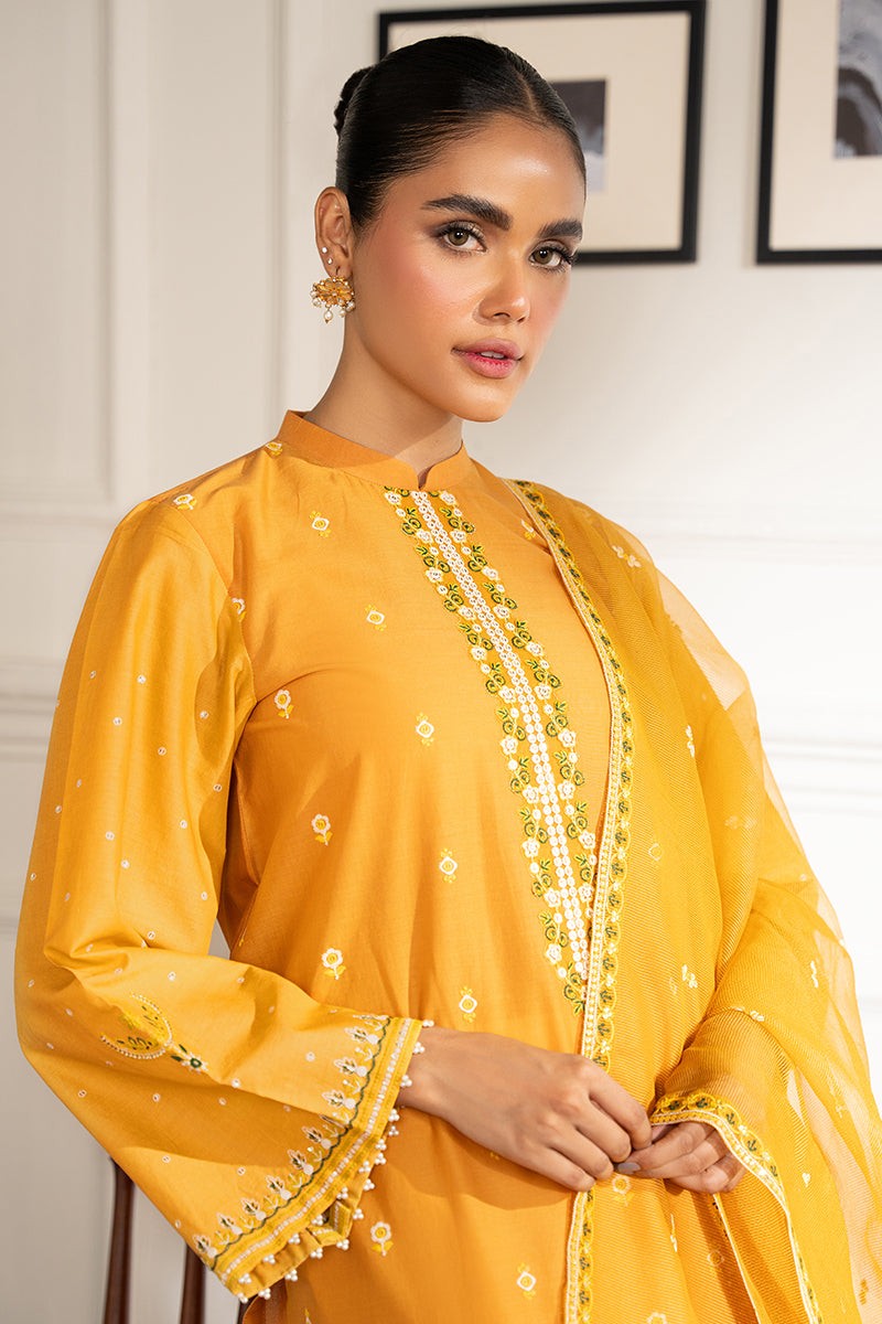 HONEY GOLD 2 Piece Women's Ethnic Outfit Set (Kurta Shirt & Dupatta Scarf) - Traditional Indian Pakistani Wear for Festivals, Weddings & Special Occasions