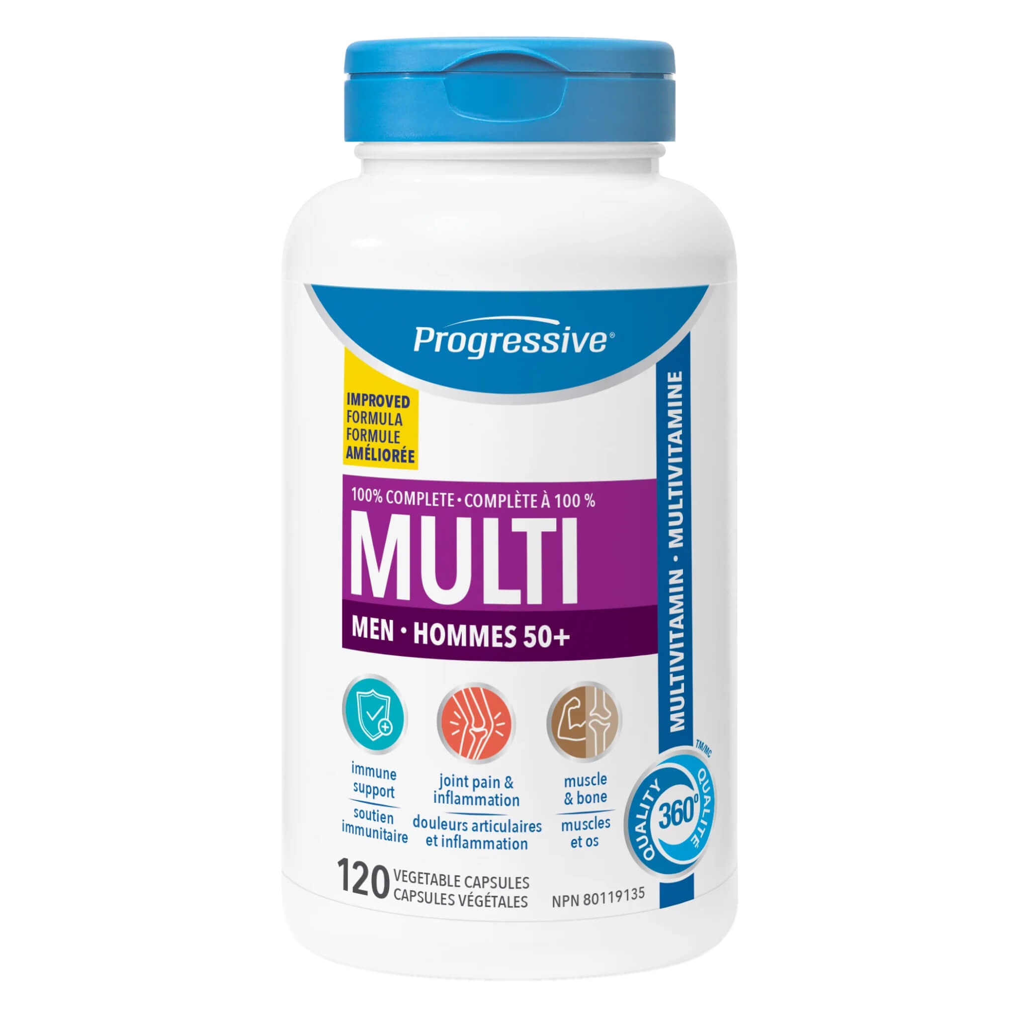 Multi for Men 50+ - Premium Multivitamin Supplement for Senior Men's Health - Supports Energy, Immunity & Heart Health - Ideal for Active Lifestyles & Daily Wellness