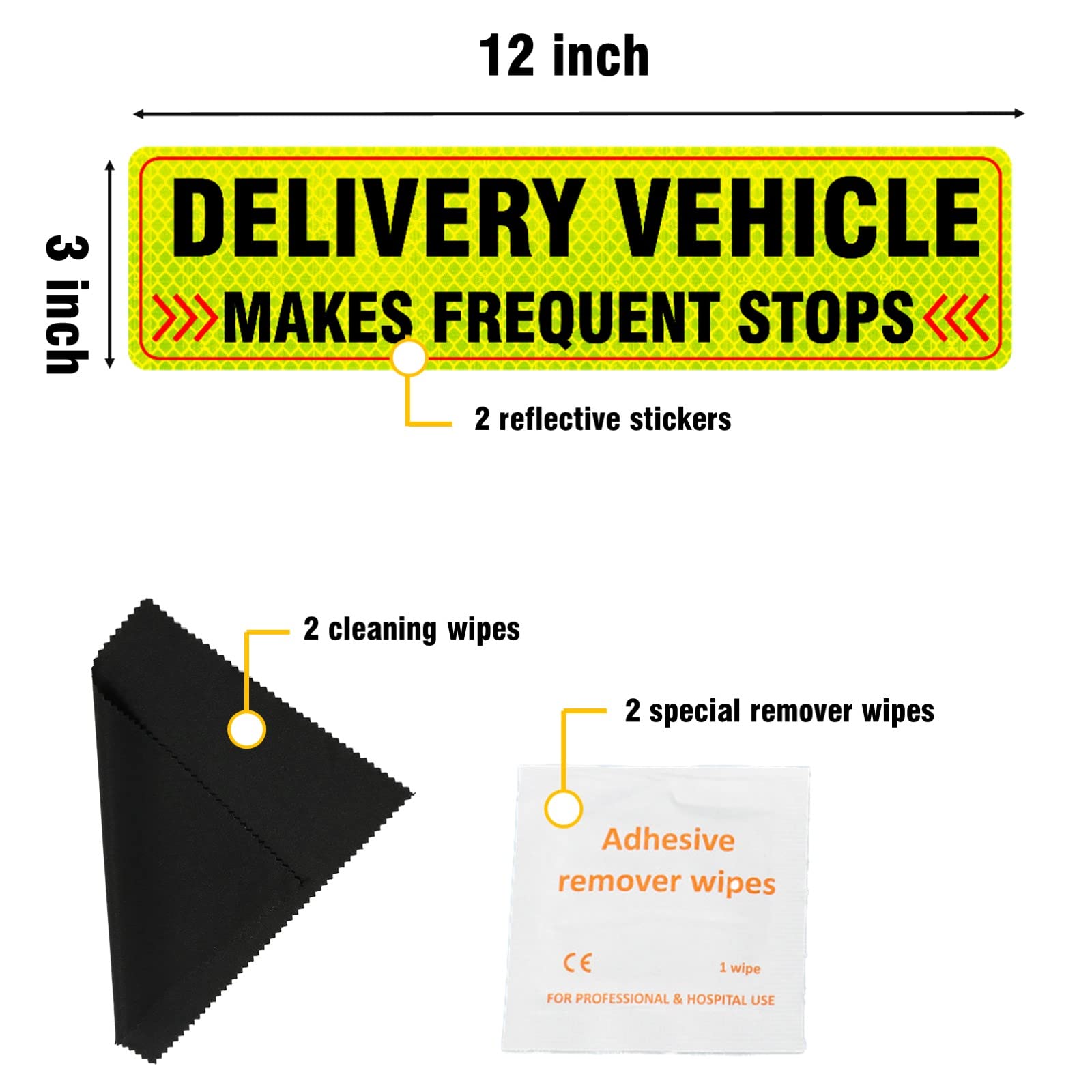 Reflective Student Driver Sticker Decal - Safety Signs for New Drivers, Car Decals for Beginners, Durable and Visible for School, Parking, and Highway Driving
