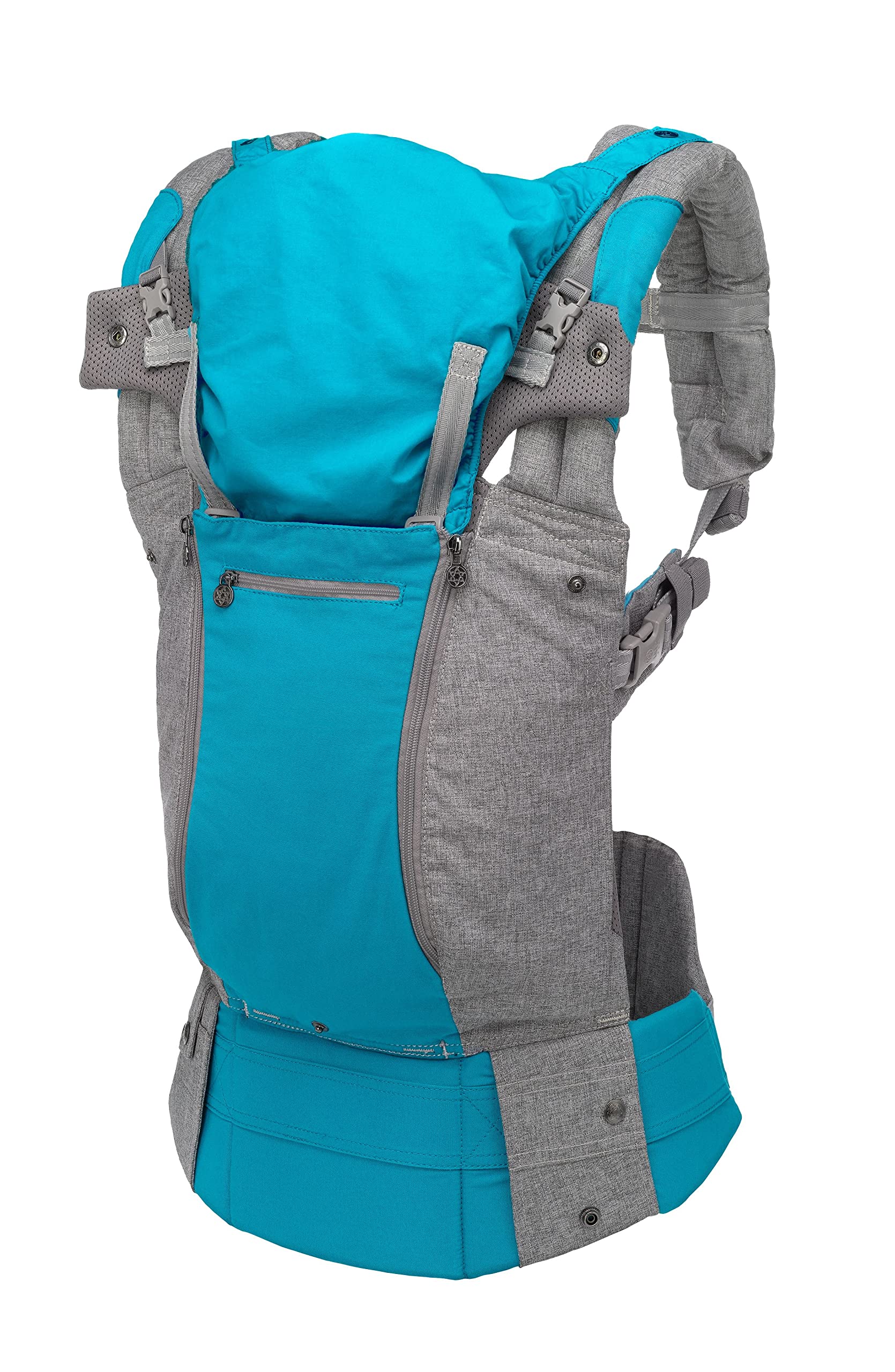 LÍLLÉbaby Complete All Seasons Ergonomic 6-in-1 Baby Carrier for Newborn to Toddler (7-45 lbs) - Adjustable Lumbar Support, 360° Multi-Position Baby Wearing, Inward & Outward Facing - Cool Caribbean - Perfect for Hiking, Shopping & Hands-Free Parenting