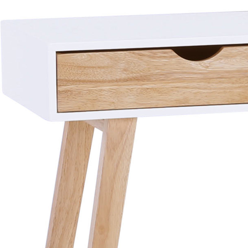 ARSENIO 35.4 Inch Console Table - Natural & White Finish for Entryway, Hallway, or Living Room Decor