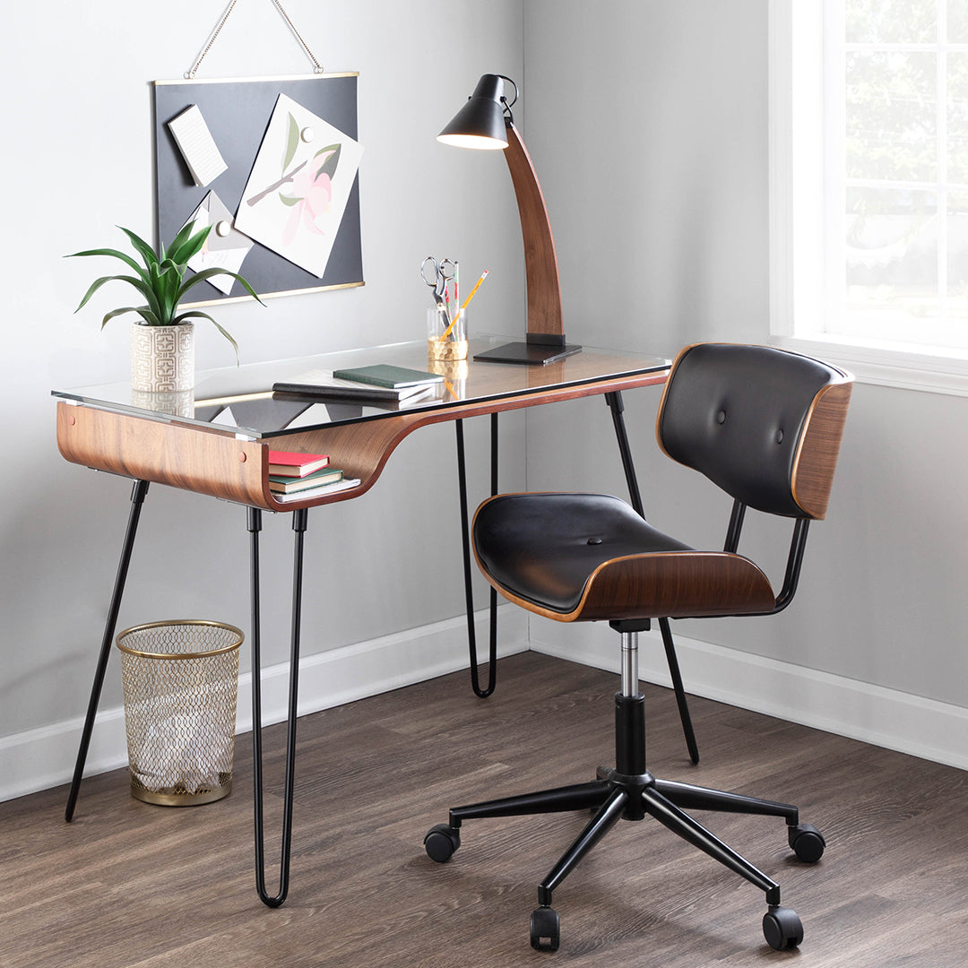 Avery Desk - Modern Home Office Desk with Storage, Ergonomic Design for Work & Study - Perfect for Small Spaces, Apartments & Dorm Rooms