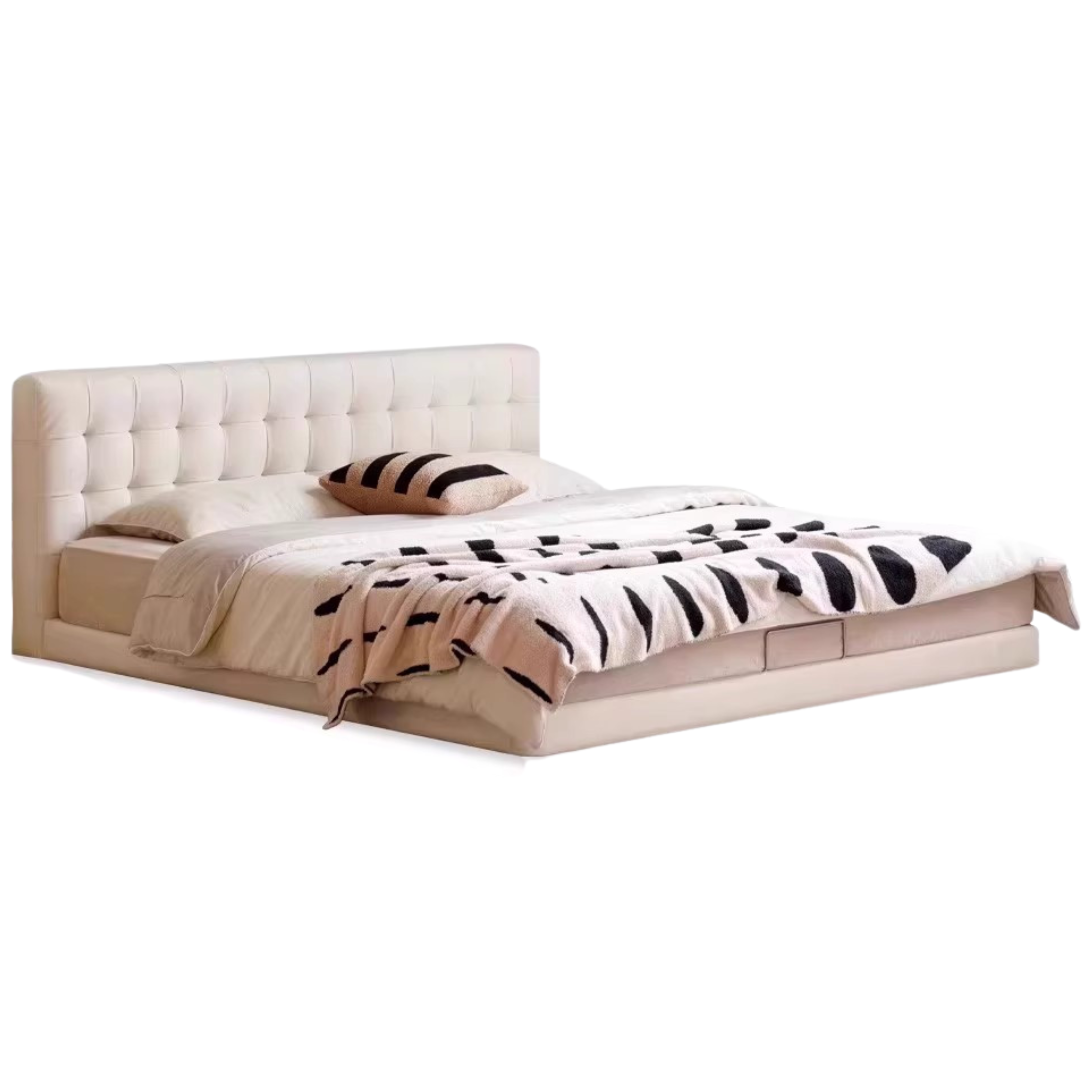 Organic Leather Art Floor Bed - Handcrafted Eco-Friendly Mattress for Adults & Kids - Perfect for Minimalist, Boho & Montessori Bedrooms