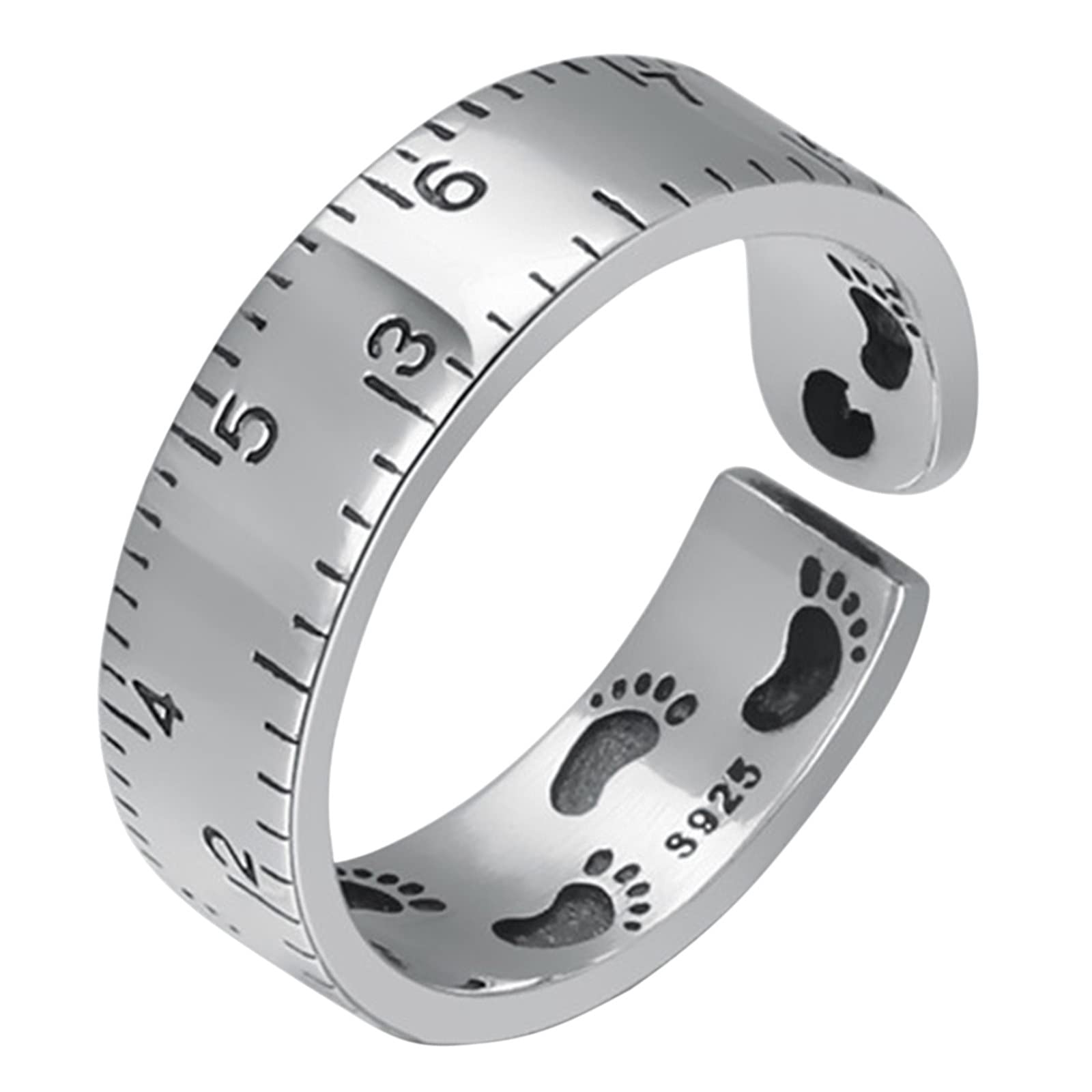 Vintage Digital Ring Sizer - Creative Engagement Ring Measuring Tool for Women, Silver One Size - Perfect for Proposals, Jewelry Gifting & Wedding Planning
