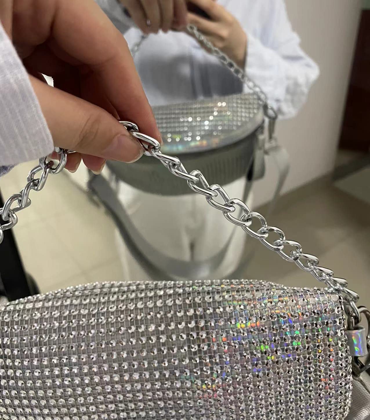 Sparkly Rhinestone Chest Bag for Women - Stylish Fanny Pack, Belt Bag & Crossbody Purse - Perfect for Parties, Travel, Beach & Outdoor Adventures
