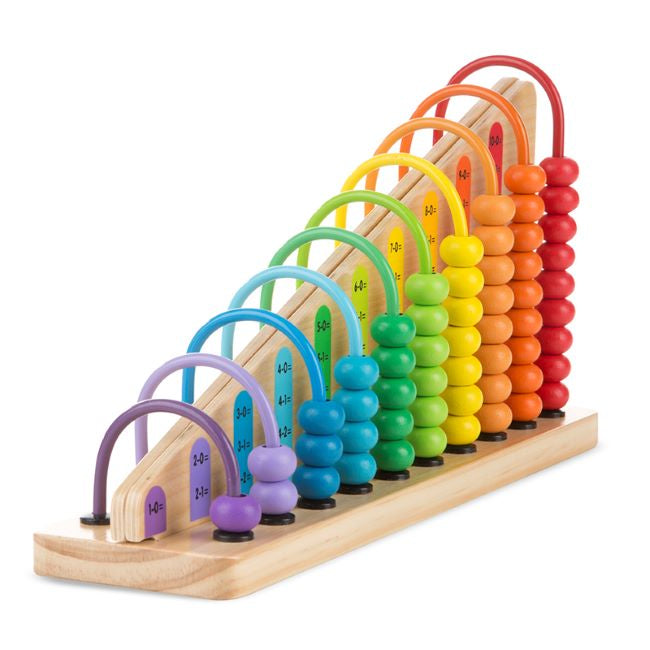 Melissa & Doug Classic Wooden Abacus - Learn Counting, Addition & Subtraction - Educational Math Toy for Kids - Perfect for Homeschooling & Classroom Learning