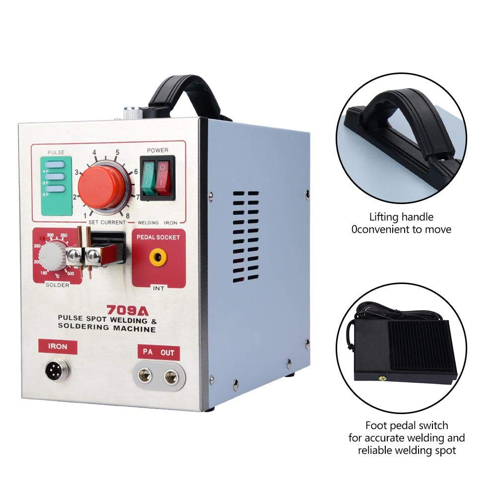 709A 3.2Kw Lithium Battery Spot Welder - DIY 18650 Battery Welding Machine with Soldering Pen (US Plug) | Perfect for Battery Pack Assembly, RC Models, and Electronics Repair Projects