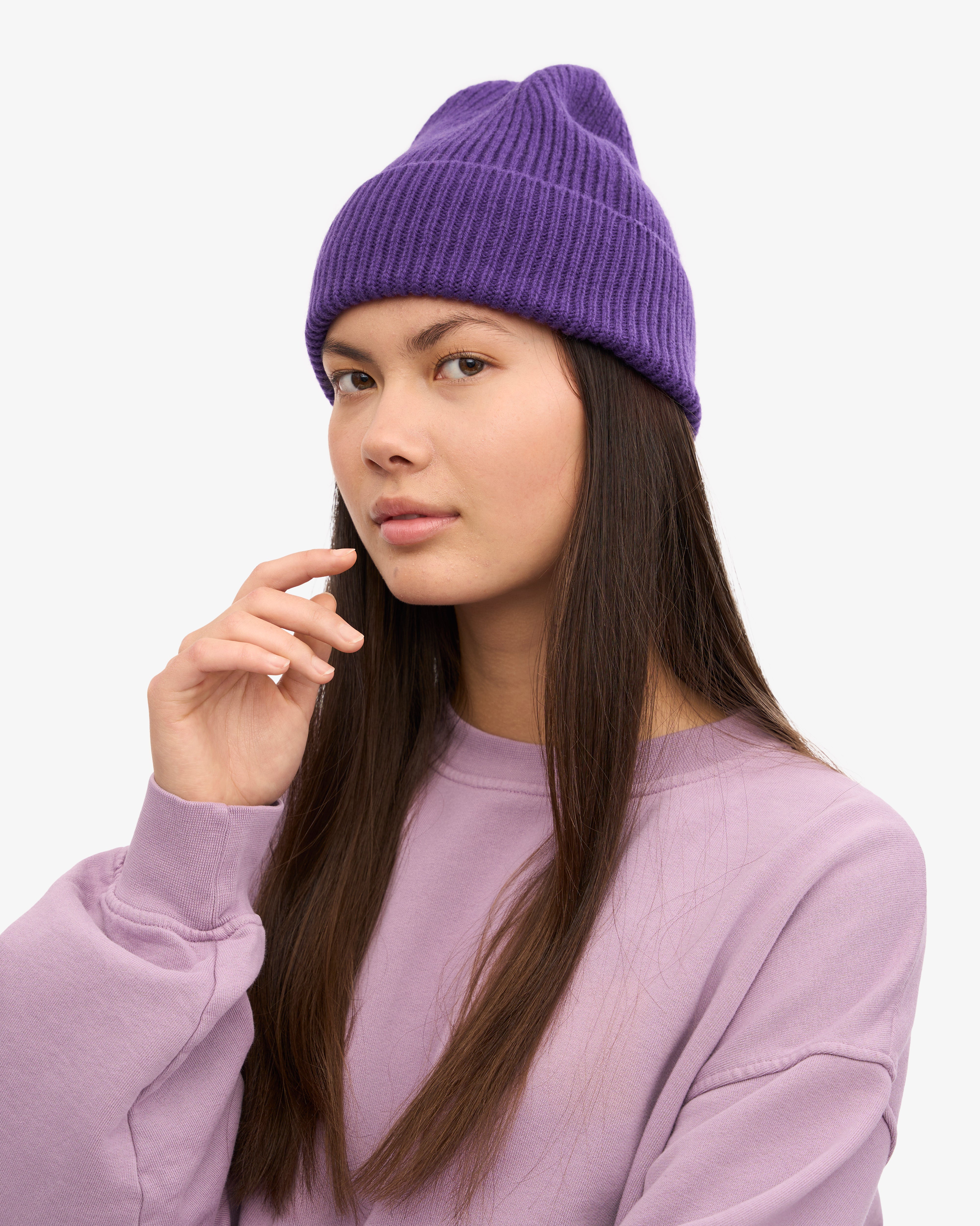 Premium Merino Wool Beanie for Men & Women - Ultra Violet Winter Hat - Soft, Warm & Breathable for Skiing, Hiking & Outdoor Activities
