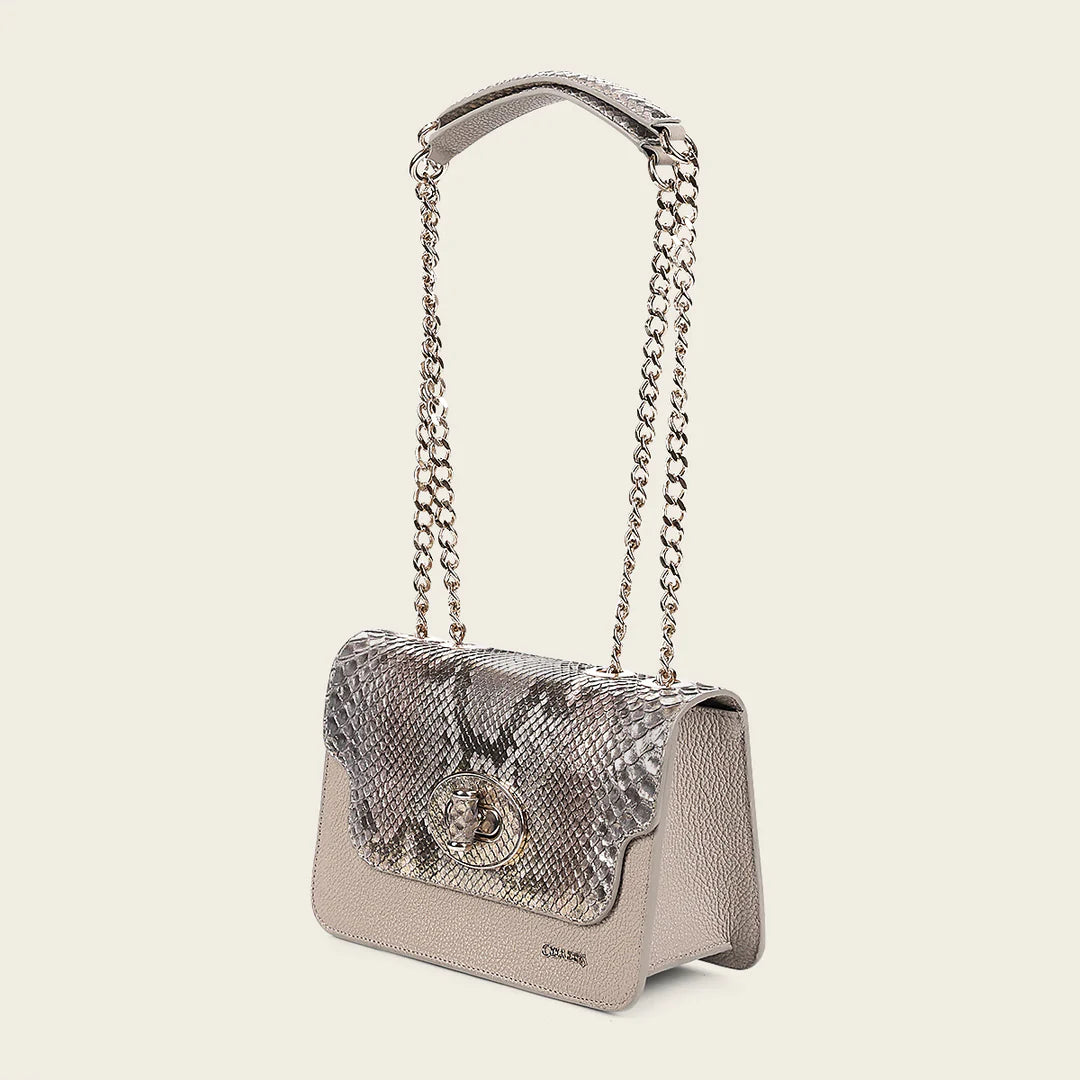BOD0MPH Women's Fashion Python Print Handbag - Stylish Cuadra Bone Dress Clutch for Evening Parties & Special Occasions