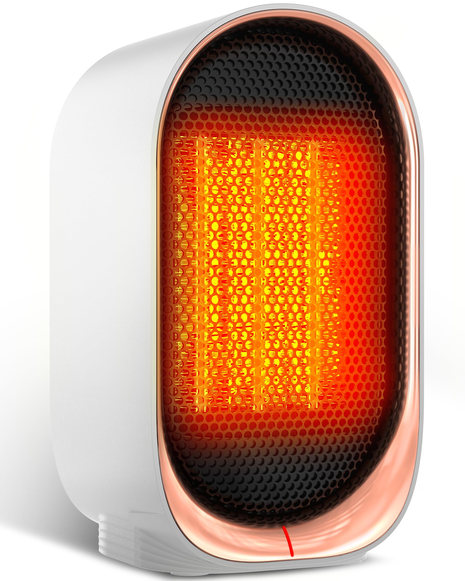 Portable Space Heater for Indoor Use - Small Electric Heater with Overheat & Tip-Over Protection, Compact Mini Desk Heater for Office, Bedroom, Bathroom - Energy Efficient Heating Solution for Winter & Cold Weather Use