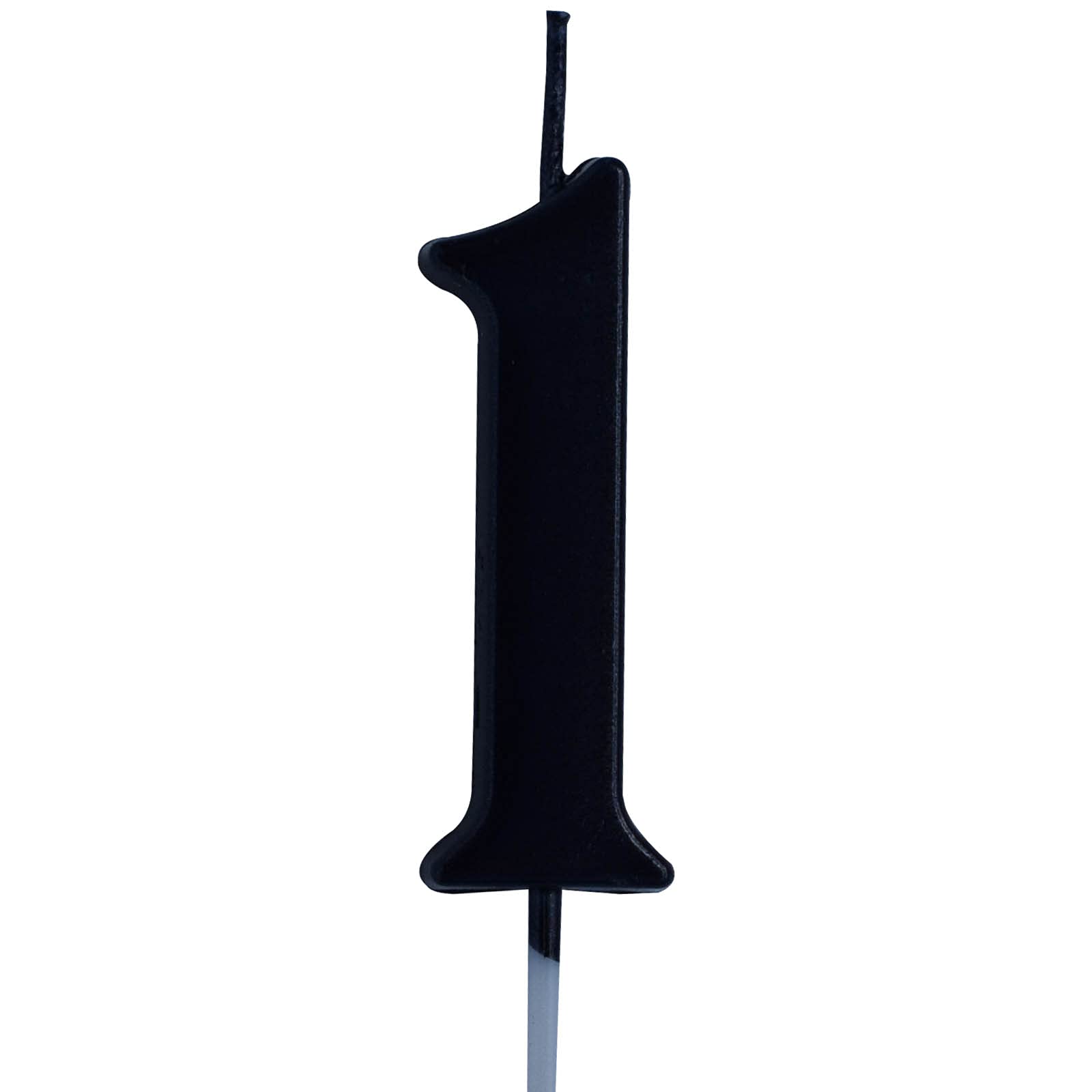Black Number 1 Birthday Candle - First Birthday Cake Topper for Boys & Girls - Party Decorations & Supplies - Perfect for 1st Birthday Cakes, Smash Cakes, and Baby Shower Celebrations