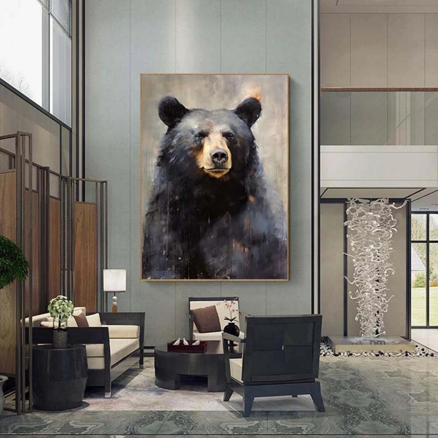Animal Art Painting #AP160 - Handmade Canvas Wall Art for Home & Office Decor | Perfect for Living Room, Bedroom, or Gift