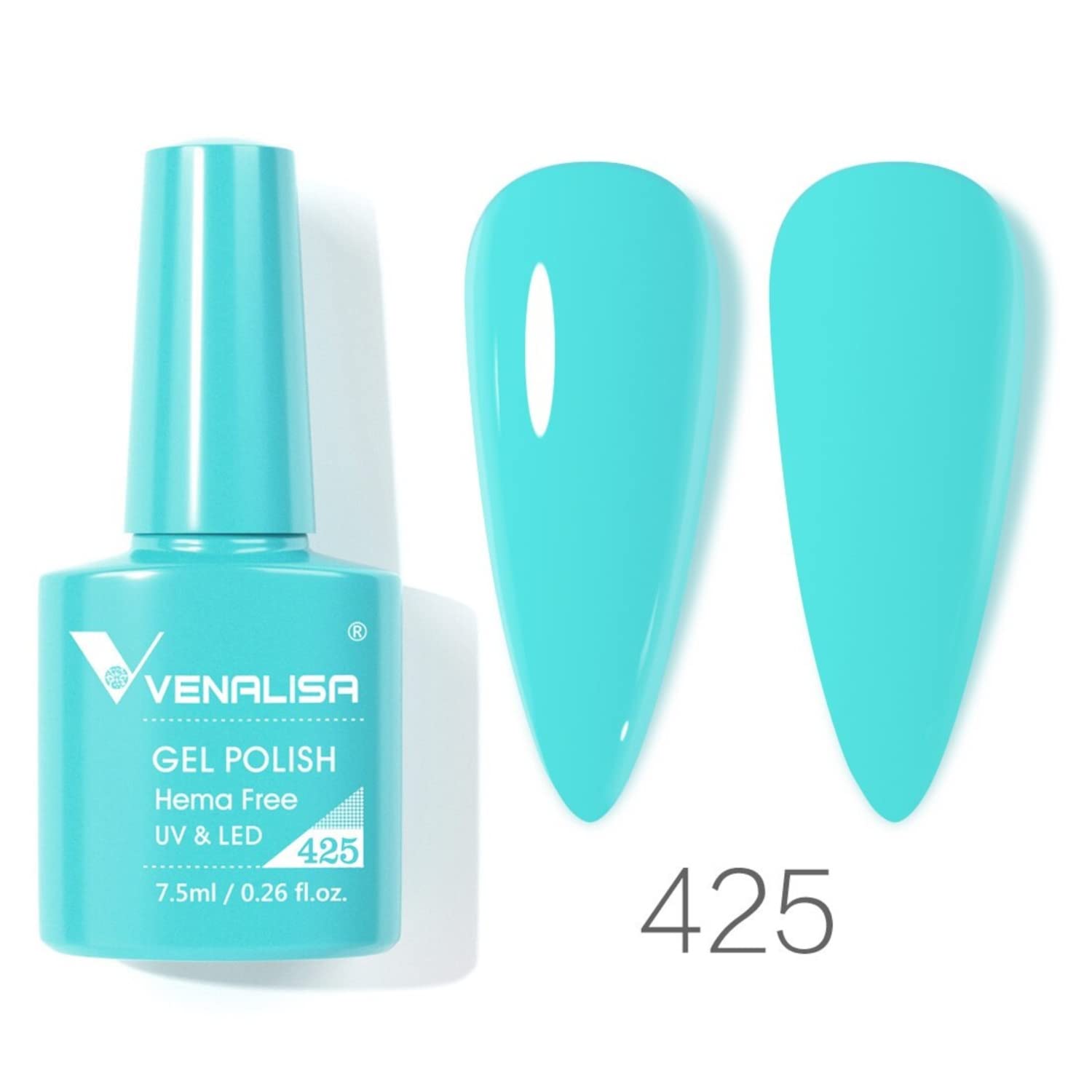 VENALISA #425 7.5ml Soak Off UV LED Gel Nail Polish - Long Lasting Salon Quality Manicure Kit for Nail Art Starter - Needs UV/LED Light to Cure - Perfect for Home DIY, Professional Salon & Special Occasion Nails
