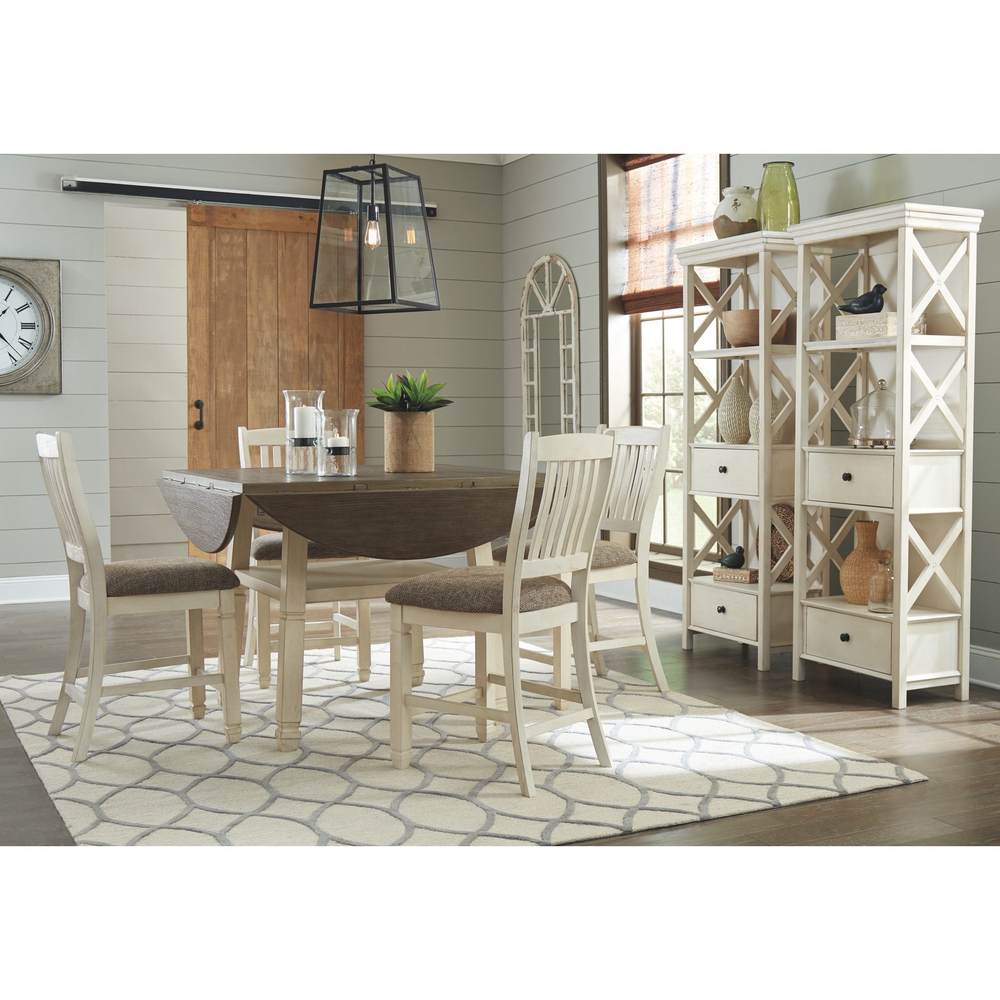 Bolanburg 5-Piece Counter Height Dining Set - Modern Kitchen Table and Stools for Small Spaces - Perfect for Breakfast Nook, Apartment, or Bar Counter Use