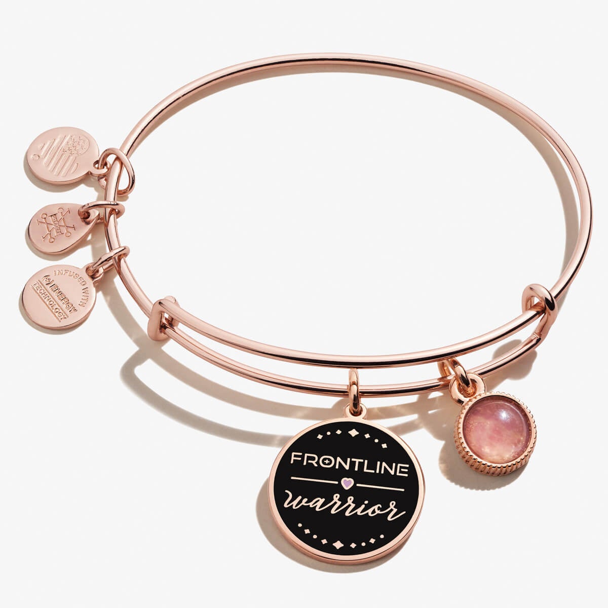 Frontline Warrior Duo Charm Bangle - Stainless Steel Friendship Bracelet for Women & Men - Perfect for Couples, Best Friends & Matching Jewelry Gifts