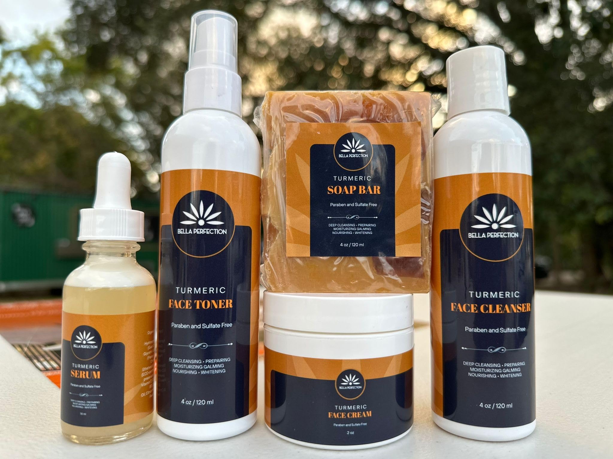 Ultimate Glow Turmeric Skincare Kit - 5 Piece Set with Cleanser, Toner, Serum, Face Cream & Bar Soap | Brightening & Anti-Aging Routine for Glowing Skin | Perfect for Daily Skincare & Self-Care