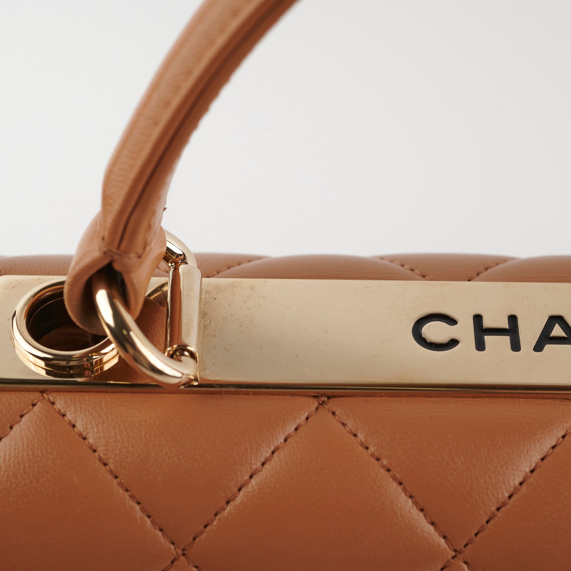 Chanel Trendy CC Quilted Leather Shoulder Bag in Caramel - Vintage Luxury Handbag for Women, Perfect for Date Nights & Special Occasions