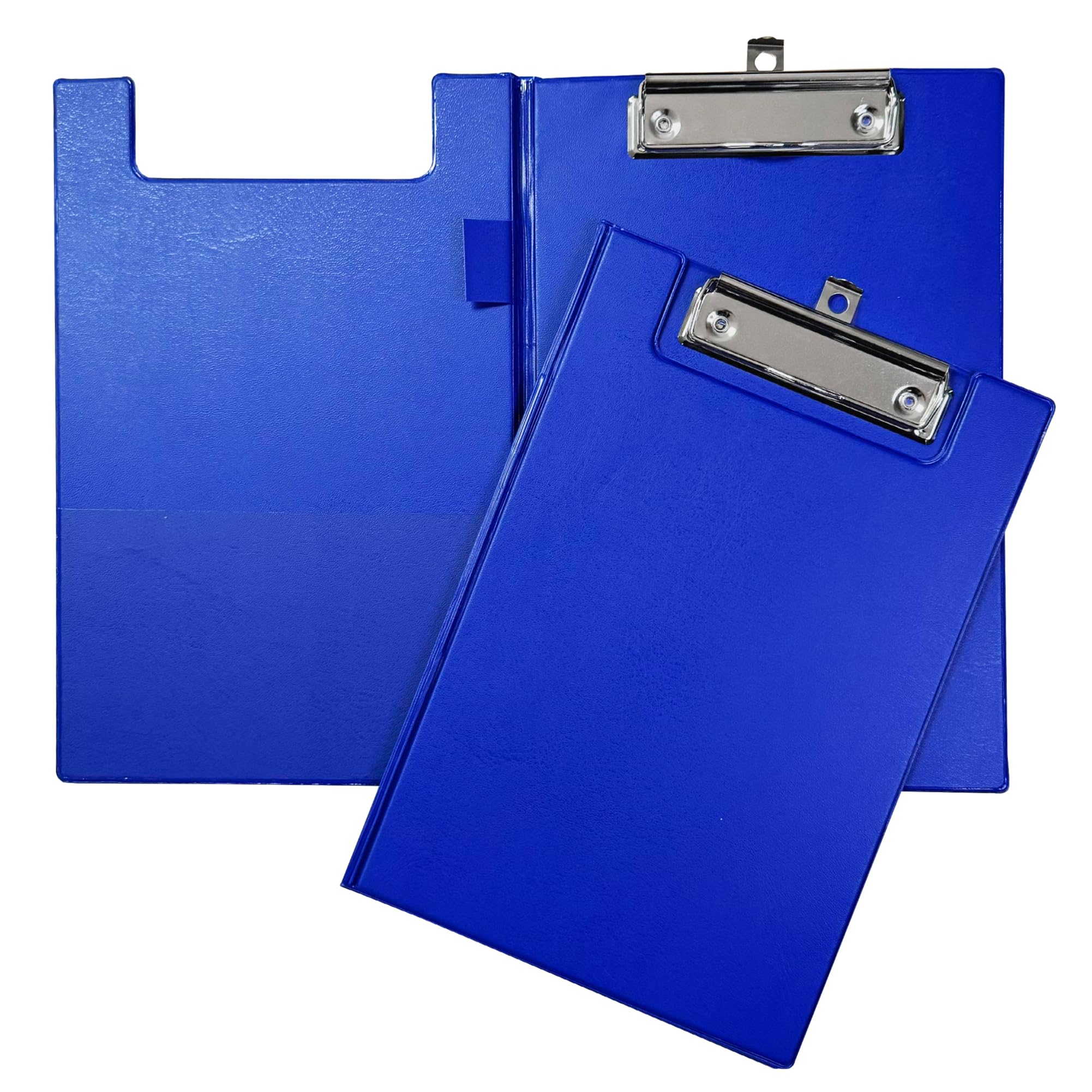 A5 Blue Foldover Clipboard with Pen Holder - Lightweight & Durable for Office, School, and Field Work - Perfect for Nurses, Teachers, and Students