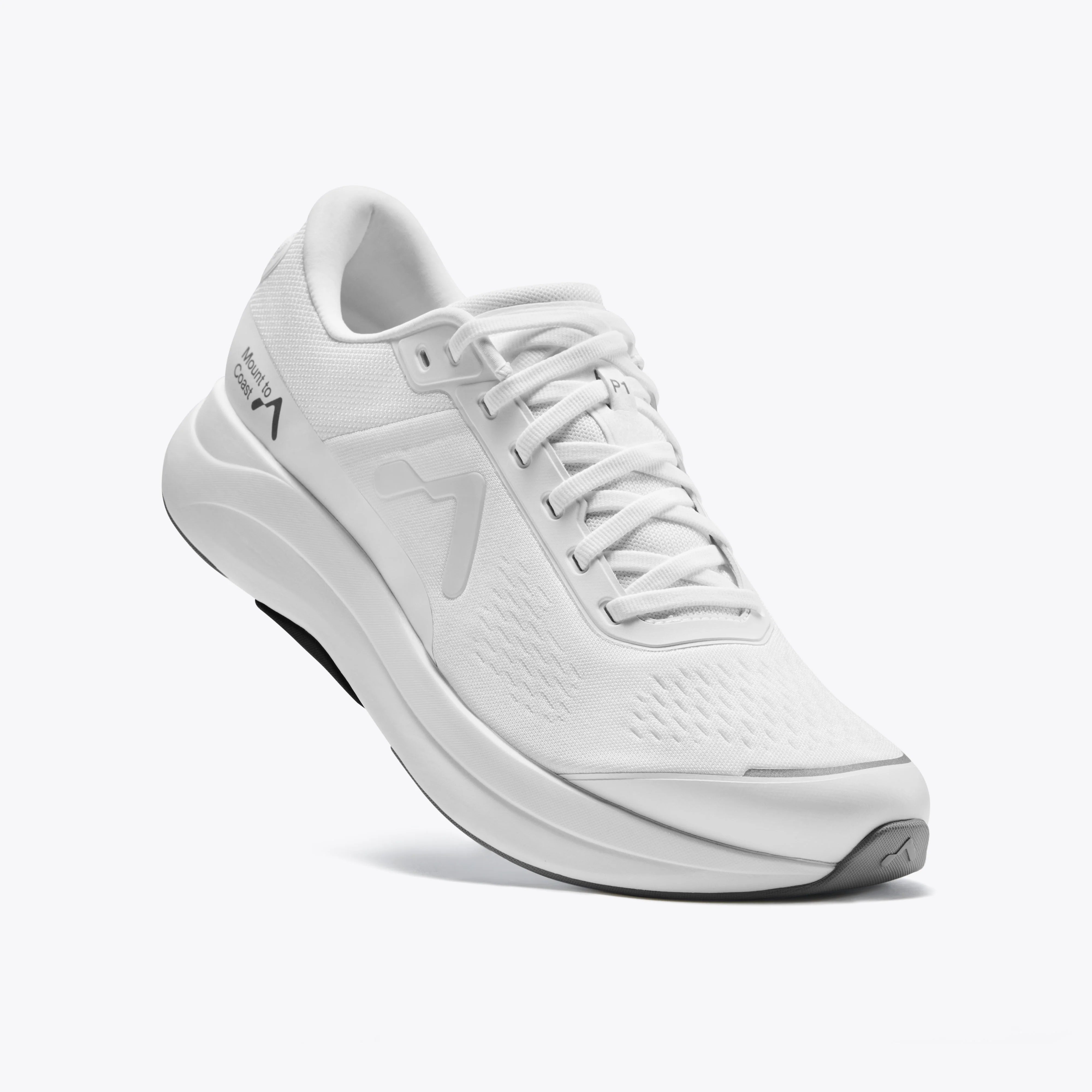 Premium Men's P1 Running Shoes - White | Lightweight & Breathable for Jogging, Gym Workouts & Daily Wear