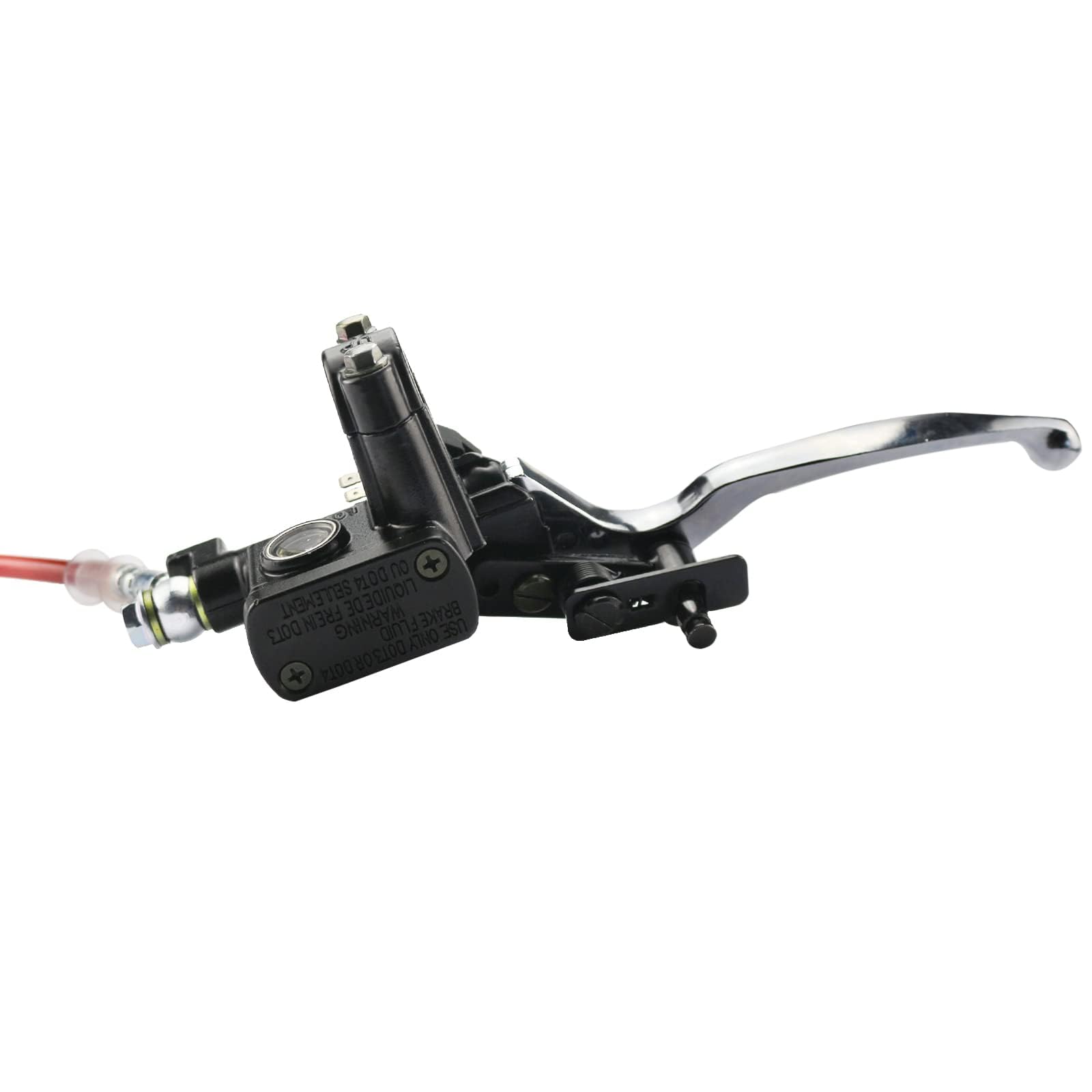 PRO BAT Hydraulic Disc Brake Caliper System - Front & Rear ATV Hand Brake Master Cylinder with Brake Pads for 50cc-125cc Quad Bikes, Dirt Bikes & Buggy (Red) - Perfect for Off-Roading, Trail Riding & Adventure Sports