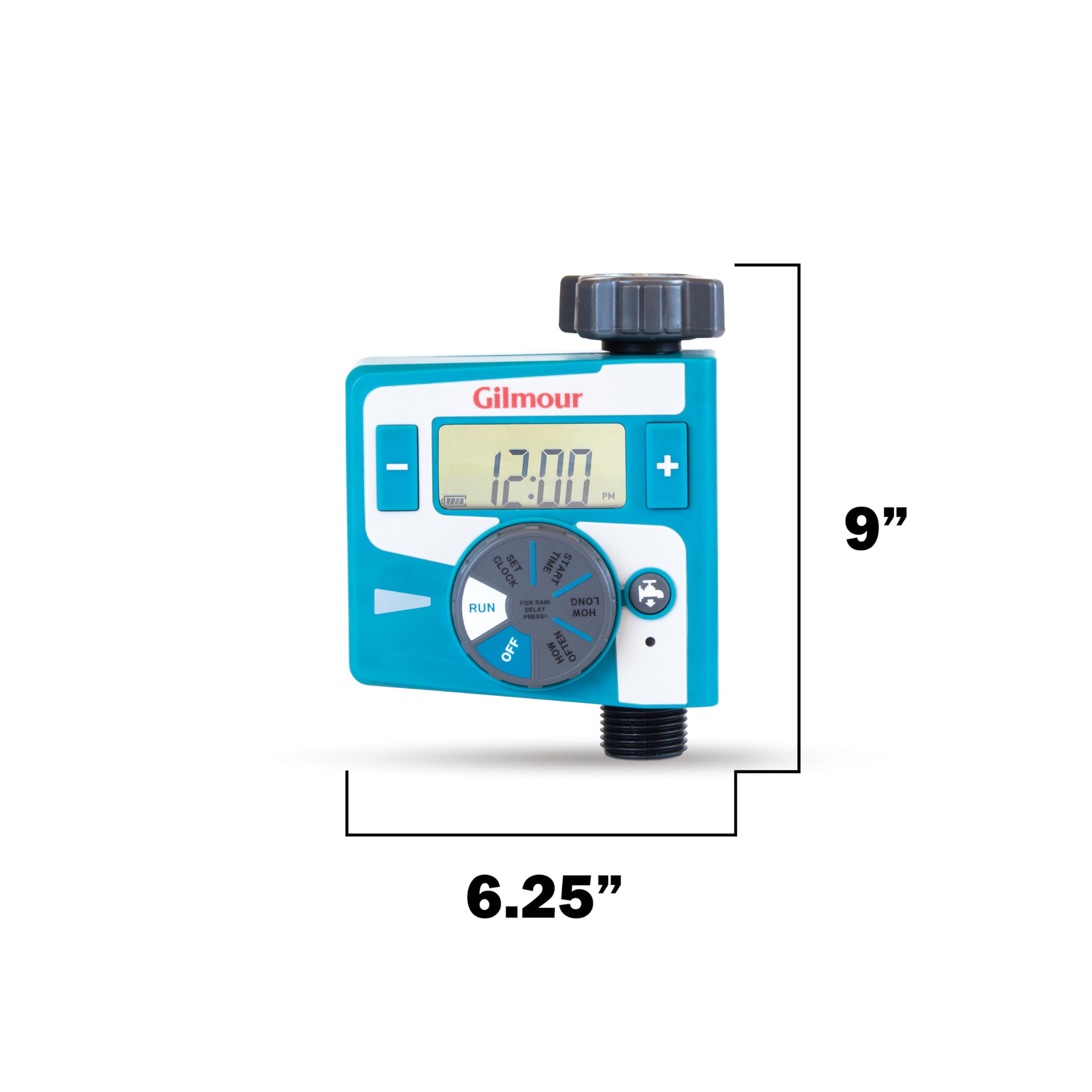 Gilmour Single Outlet Electronic Water Timer for Garden Hose - Automatic Irrigation Timer for Sprinklers, Drip Lines & Outdoor Plants | Perfect for Lawn, Garden & Landscape Watering (Blue)