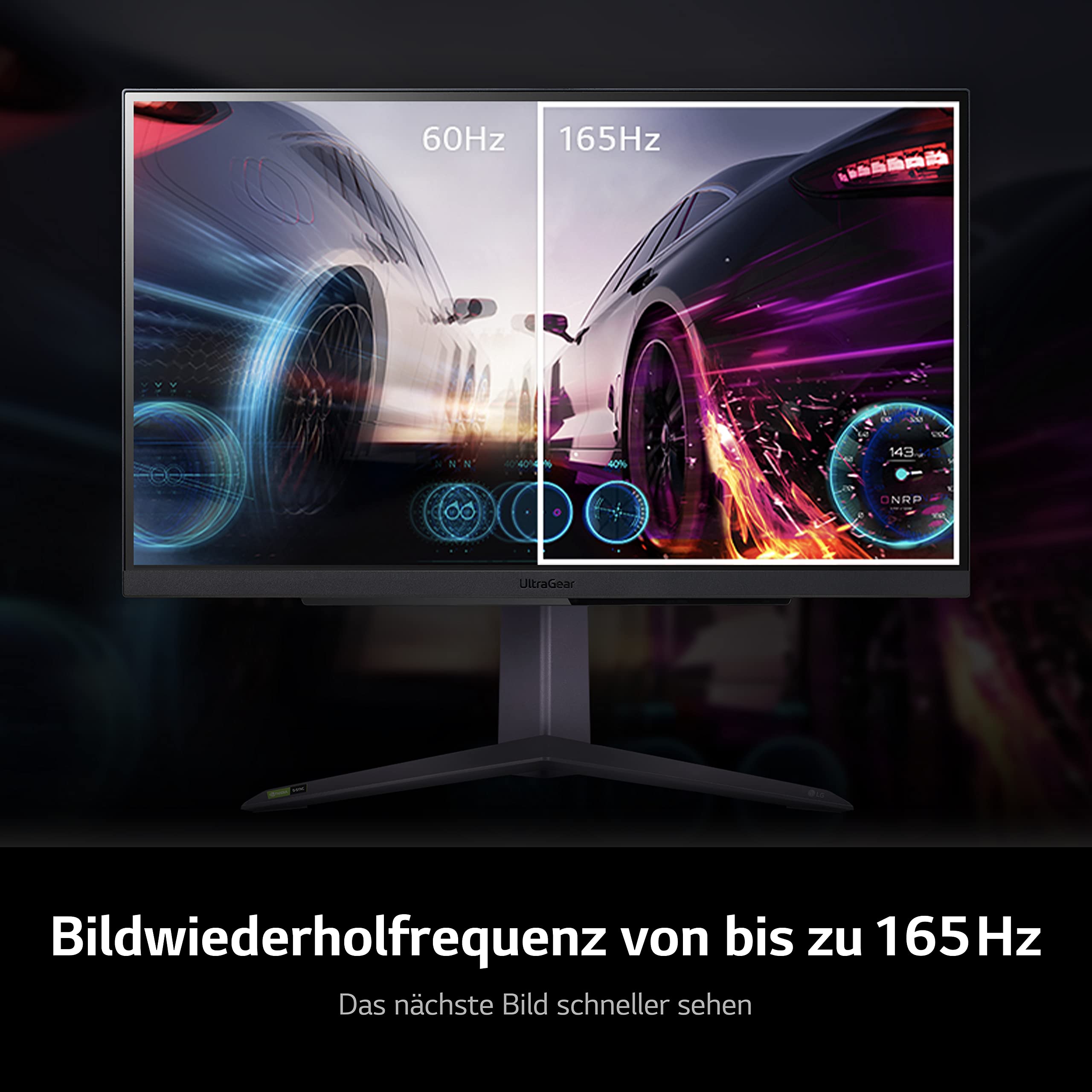 LG 27GS75QX-B UltraGear QHD 27-inch Gaming Monitor - 2560x1440 IPS Display, 1ms Response, 180Hz Refresh Rate, HDR10, NVIDIA G-Sync & AMD FreeSync Compatible - Perfect for Esports, FPS Gaming & Home Office Setup