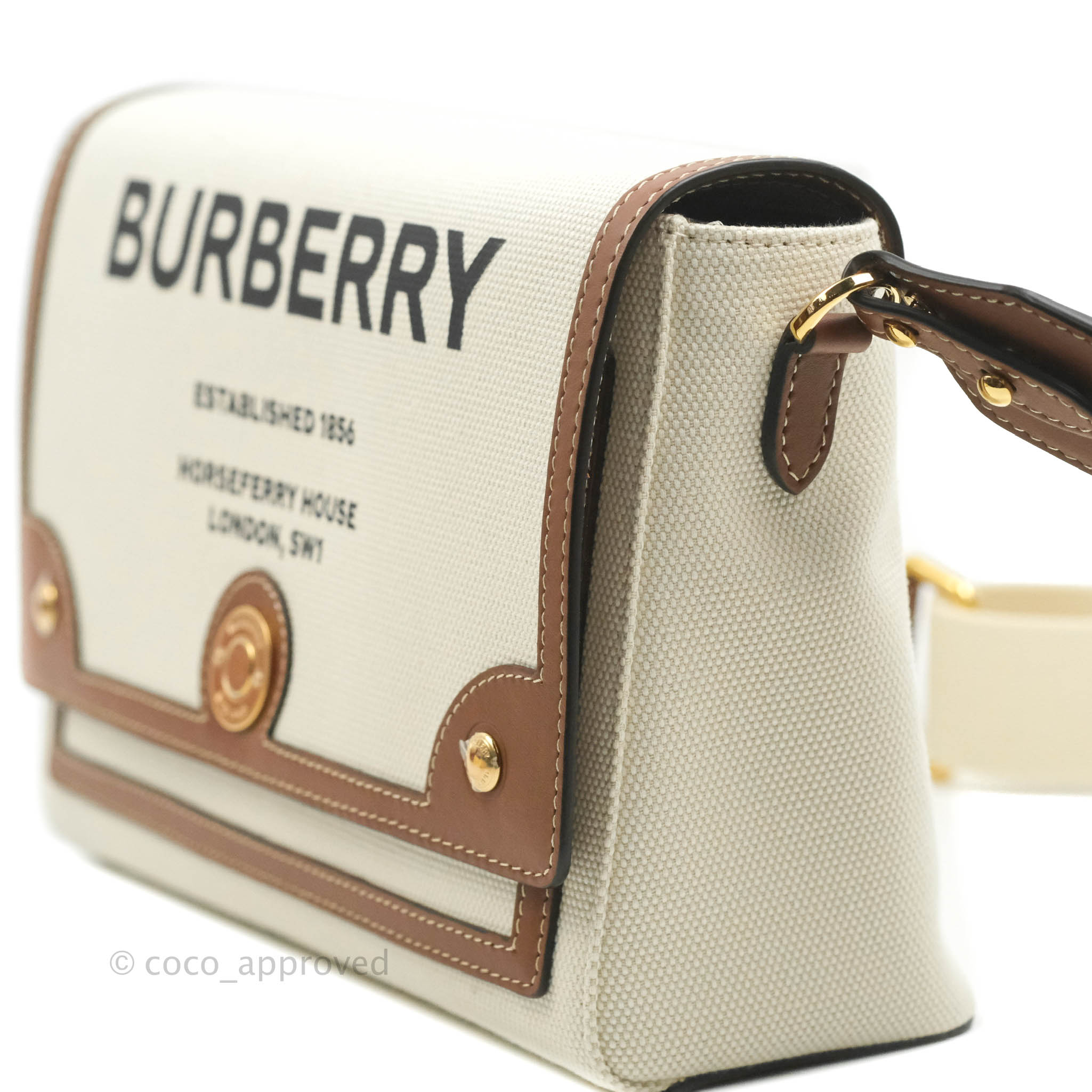 Burberry Hackberry Medium Canvas Crossbody Bag - Luxury Designer Handbag for Women, Perfect for Work, Travel & Everyday Use