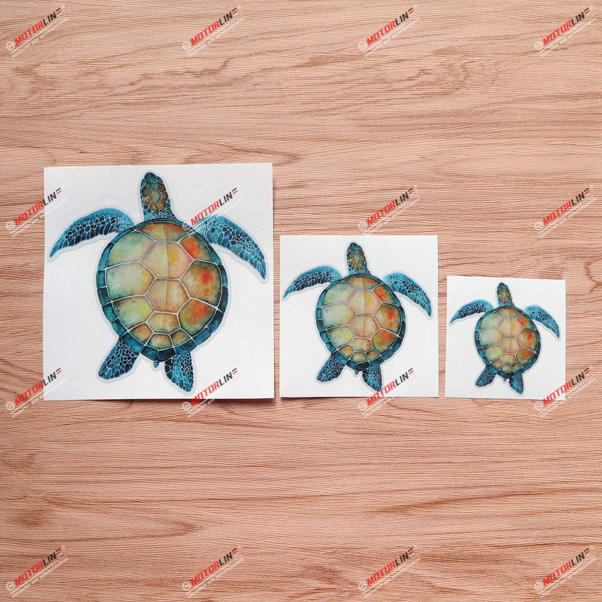 Hawaiian Sea Turtle Vinyl Decal Sticker Set - 3 Pack (3
