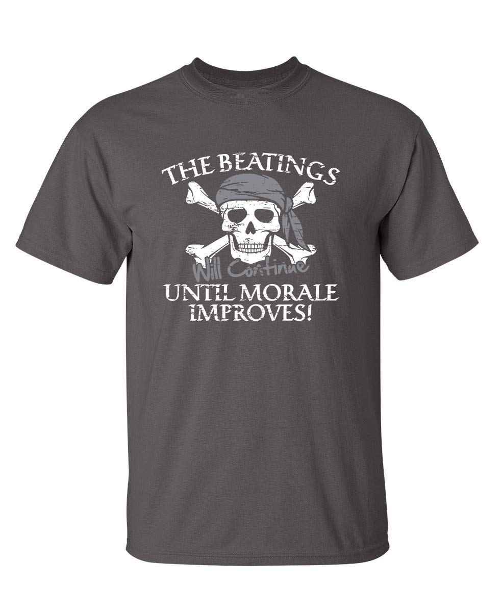 Funny Pirate T-Shirt for Dad - 'Beatings Will Continue' Humor Gift - Perfect for Father's Day, Birthday & Casual Wear