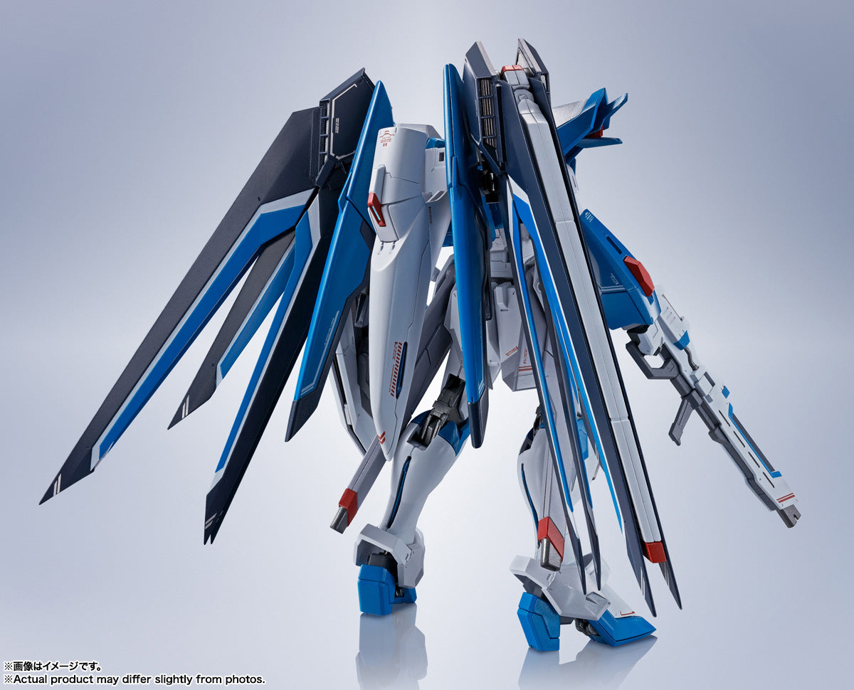 Bandai Metal Robot Spirits Gundam Seed Freedom STTS 909 Rising Freedom Gundam Action Figure - High-Quality Collectible Model Kit for Anime Fans & Gundam Enthusiasts - Perfect for Display, Photography, and Role-Playing Battles