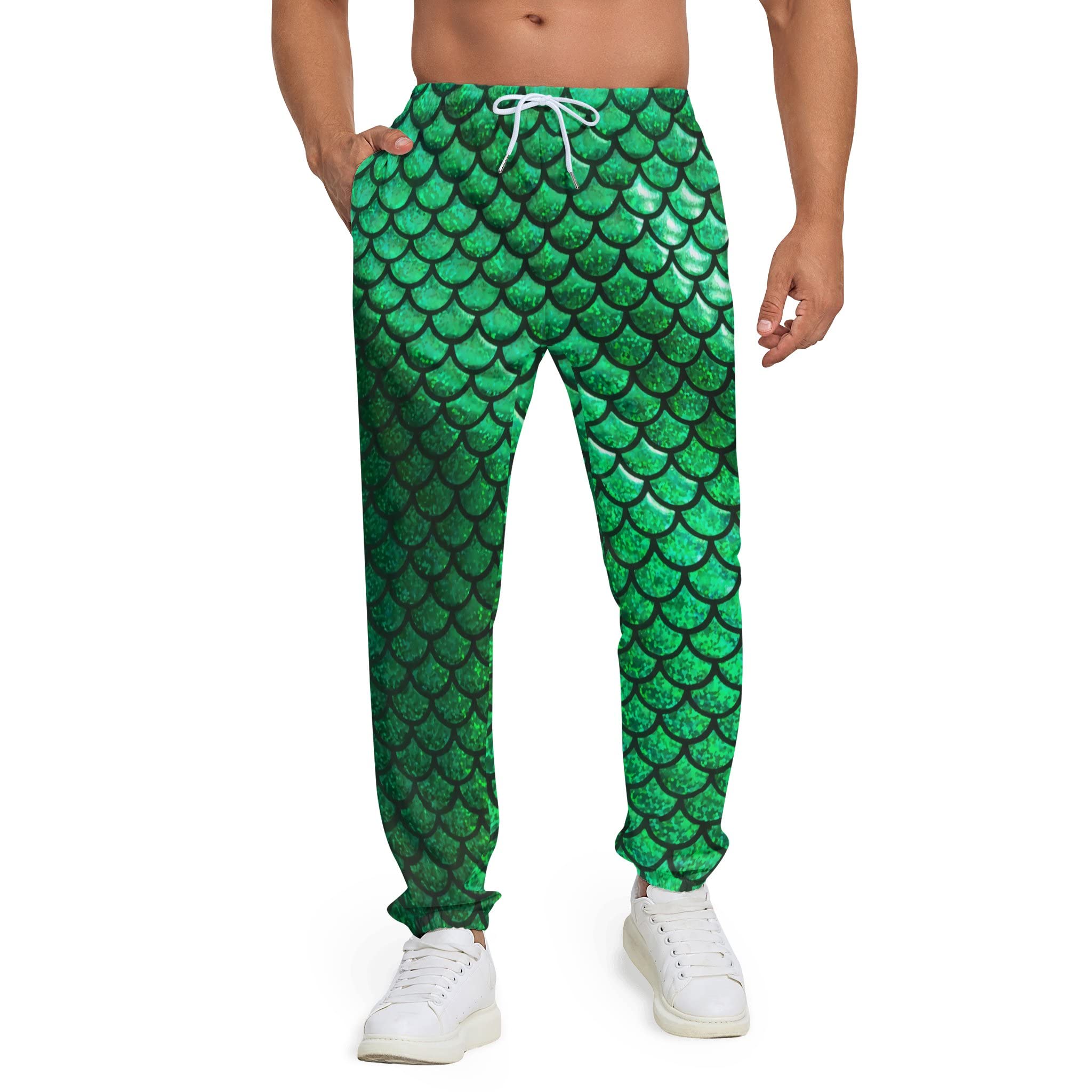 3D Printed Men's Sweatpants - Comfortable Joggers with Drawstring & 2 Side Pockets for Running, Gym, and Lounge Wear