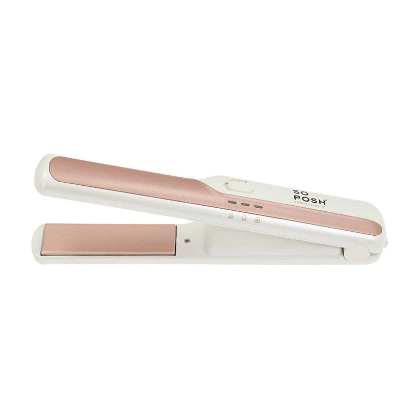 So Posh Ceramic Cordless Hair Straightener - Professional Flat Iron for Smooth & Shiny Hair - Perfect for Travel, Home & Salon Use