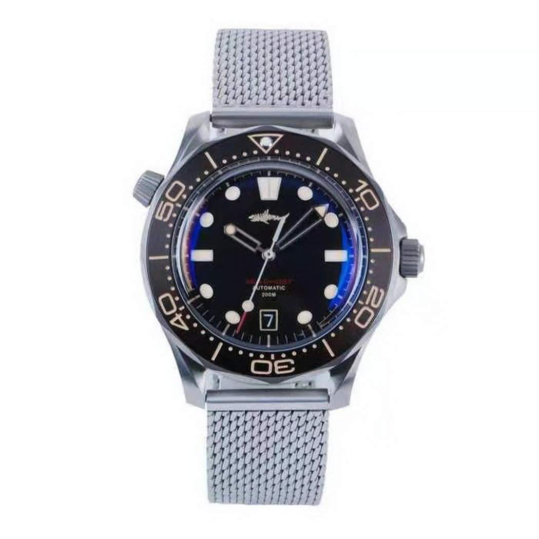 AMOY Men's Automatic Diving Watch - Titanium Alloy Case, Self-Winding Mechanical Wristwatch, 20Bar Waterproof, C3 Luminous, Sapphire Crystal, Ceramic Bezel - Perfect for Scuba Diving, Swimming & Outdoor Adventures