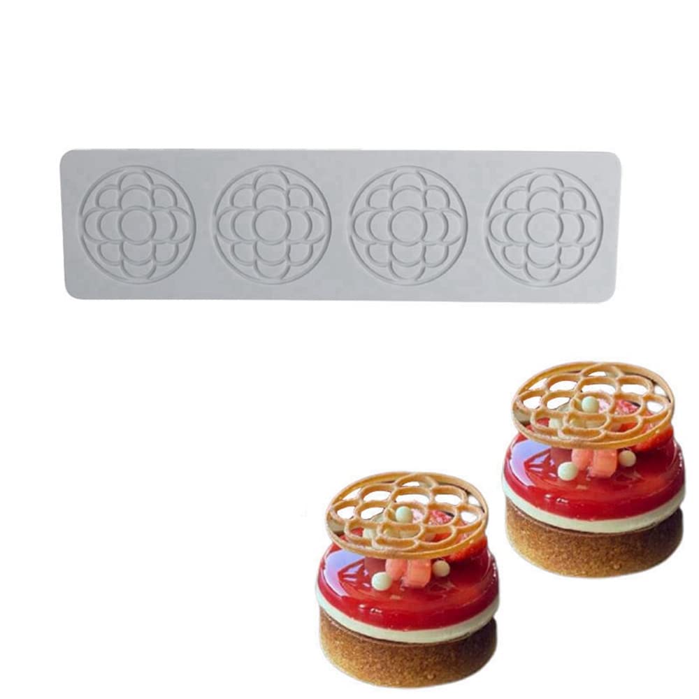 3D Flower Silicone Mold for Cake Decorating - Fondant Lace Pad, Polymer Clay, Cupcakes & Chocolate Candy (11x2.96x0.12 Inch) | Perfect for Wedding Cakes, Birthday Parties & DIY Sugar Crafts