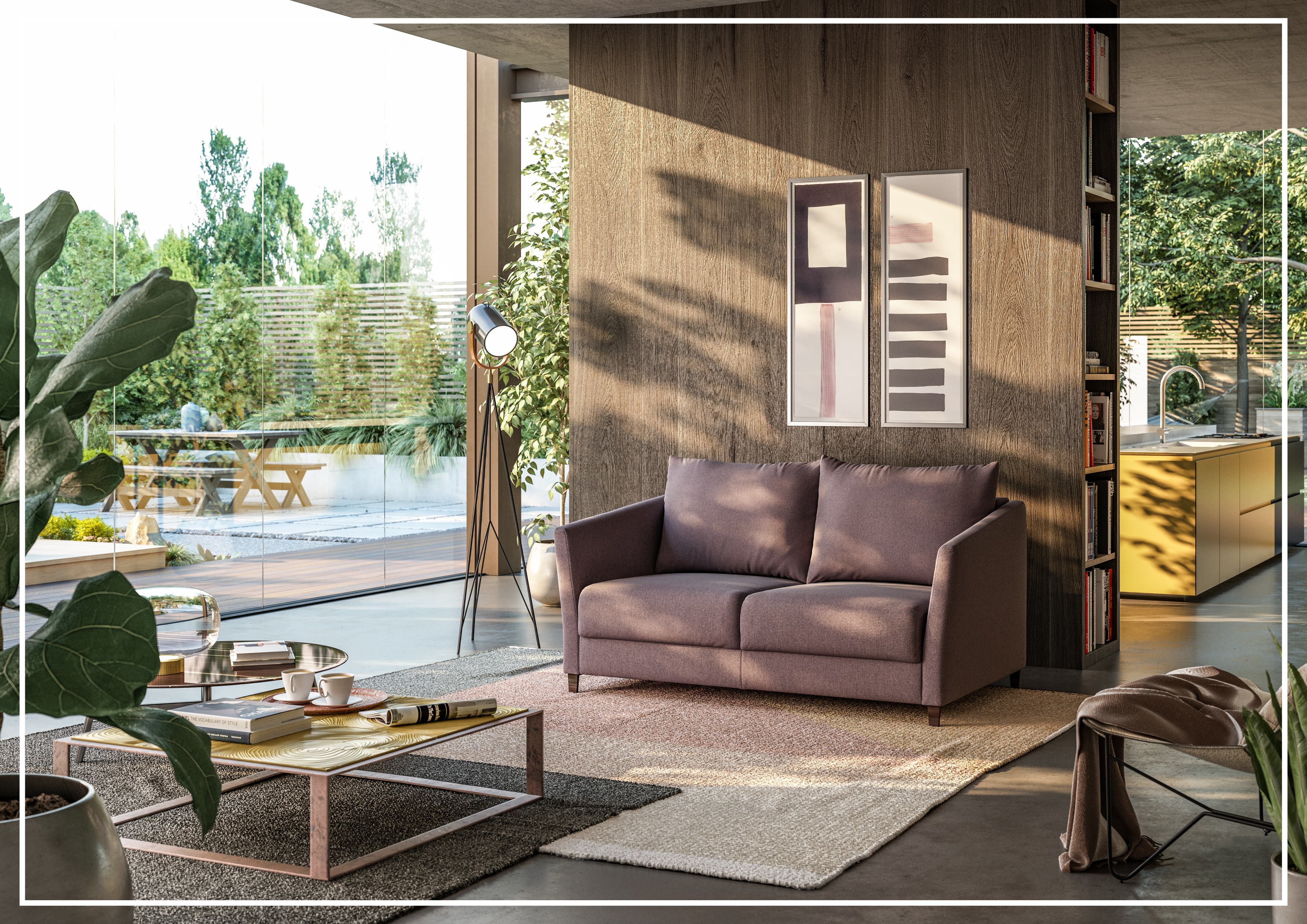 Luonto Erika Full XL Fabric Sofa Sleeper with Nest Mechanism - Comfortable Convertible Sleeper Sofa for Living Room, Guest Room & Small Spaces