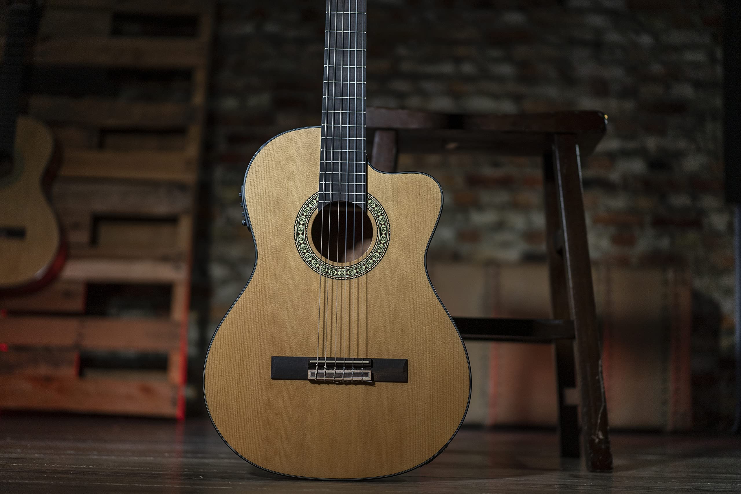 Peavey Delta Woods CNS-CE Classical Acoustic Electric Nylon String Guitar with Built-in Electronics - Perfect for Performances, Recording & Practice