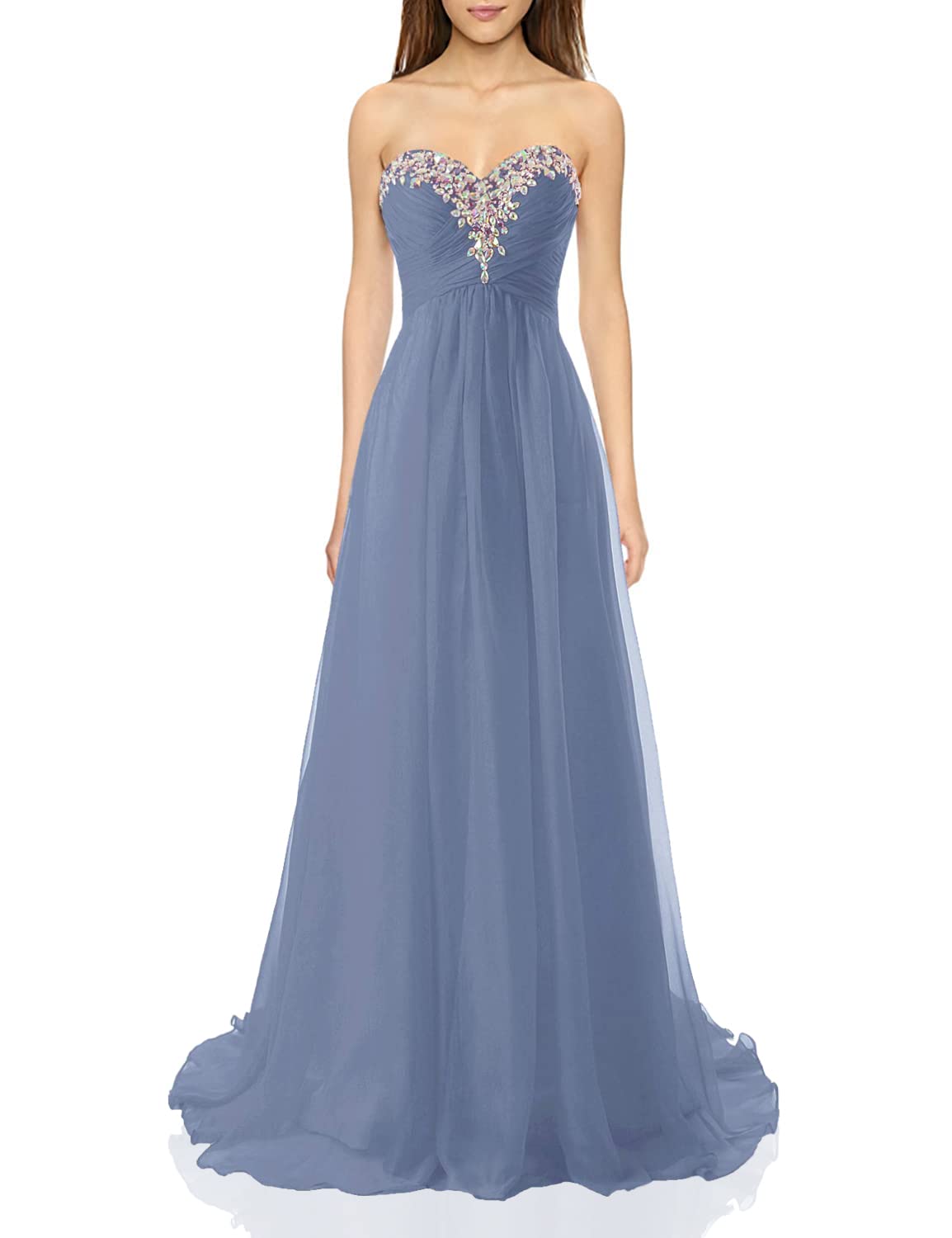 JAEDEN Elegant Long Chiffon Prom Dress & Bridesmaid Gown - A-Line Formal Evening Dress for Homecoming, Wedding Party & Special Occasions