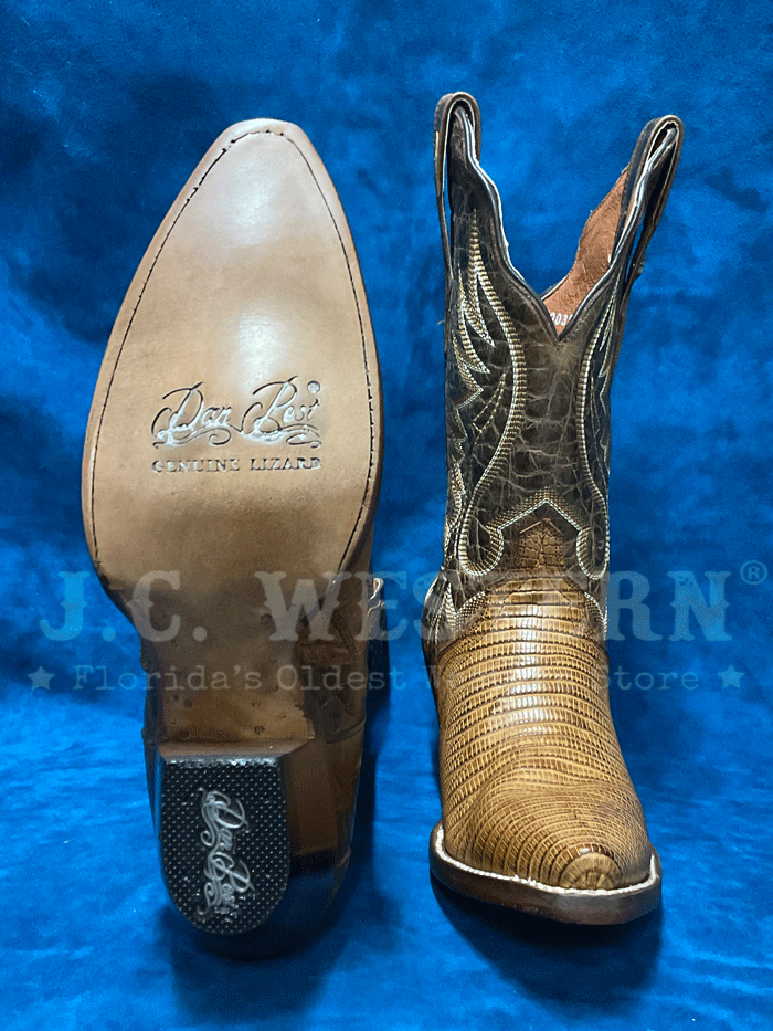 Dan Post DP5103 Women's CELINE Lizard Western Boots in Tan - Stylish Cowgirl Boots for Country Dancing, Rodeos & Western Fashion
