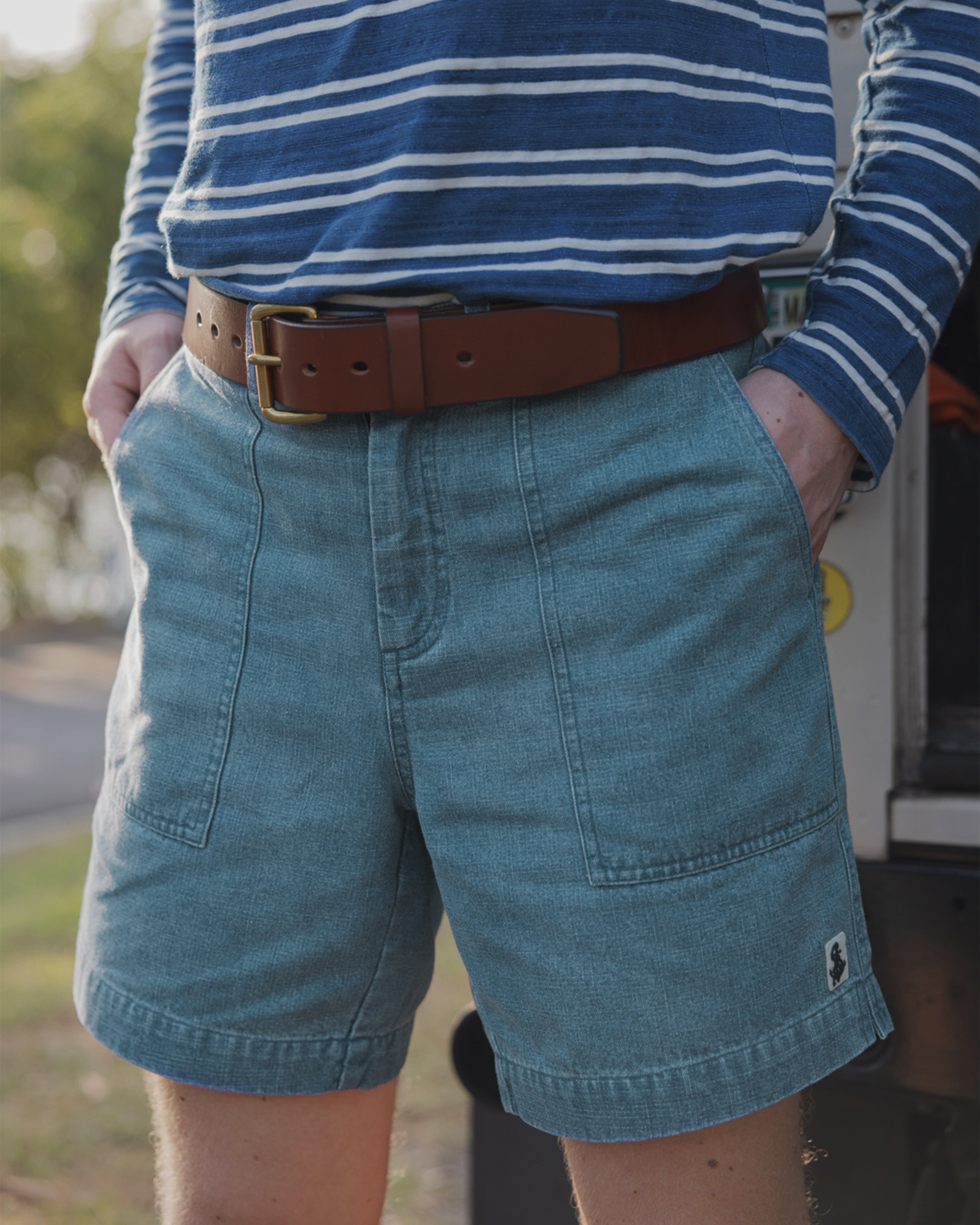 Ventura Mid Wash Denim Shorts for Women - Comfortable & Stylish Casual Wear for Summer, Beach, and Outdoor Activities