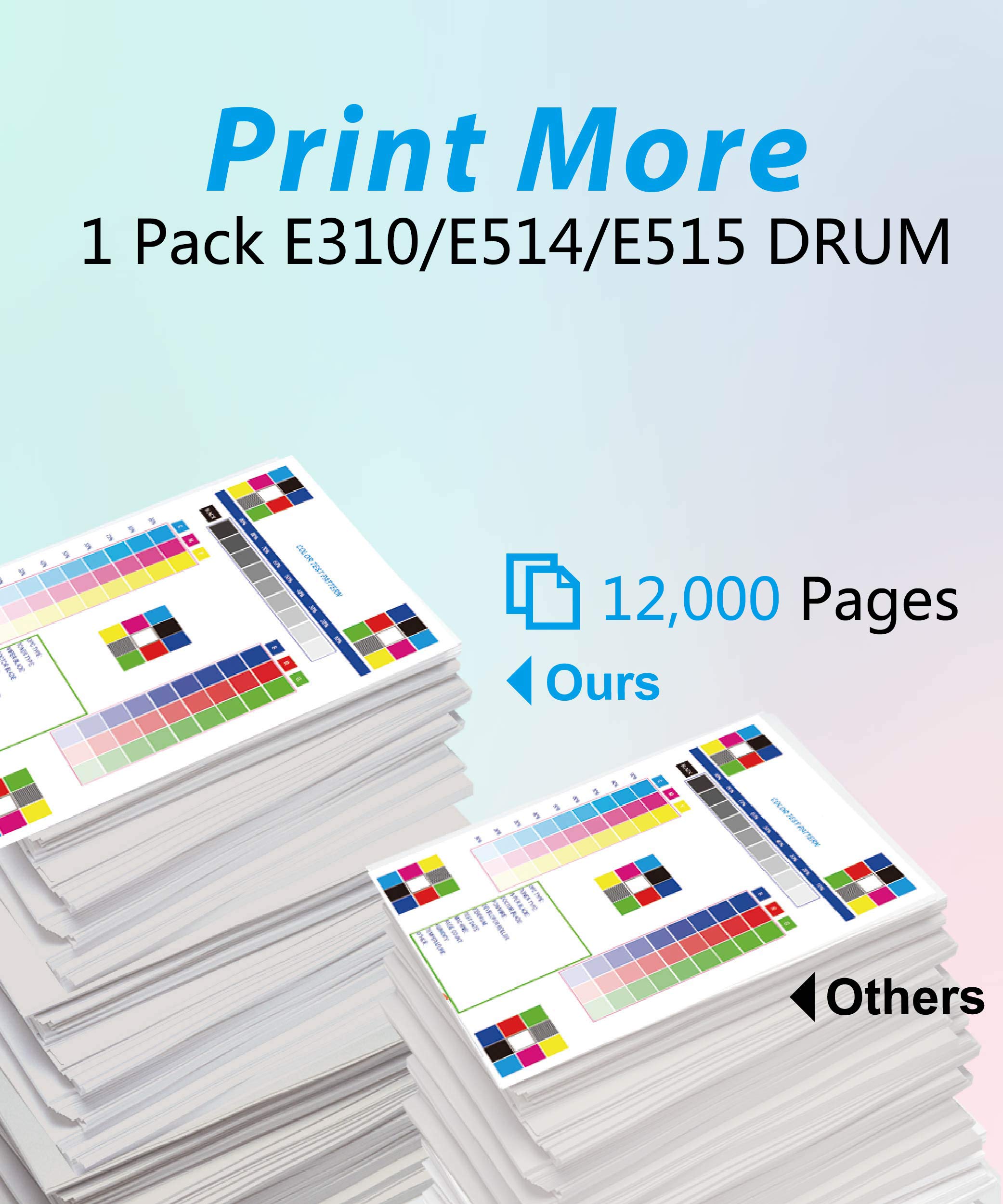 Compatible Drum Unit for Dell E310 E515 Printers - 1-Pack for Office Use